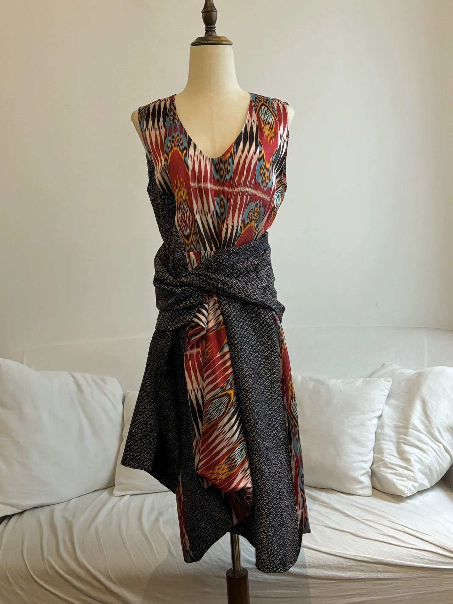 Dries Van Noten Dries Van Noten 2010 Exotic Psychedelic Silk Dress Size S / US 4 / IT 40 - 2 Thumbnail