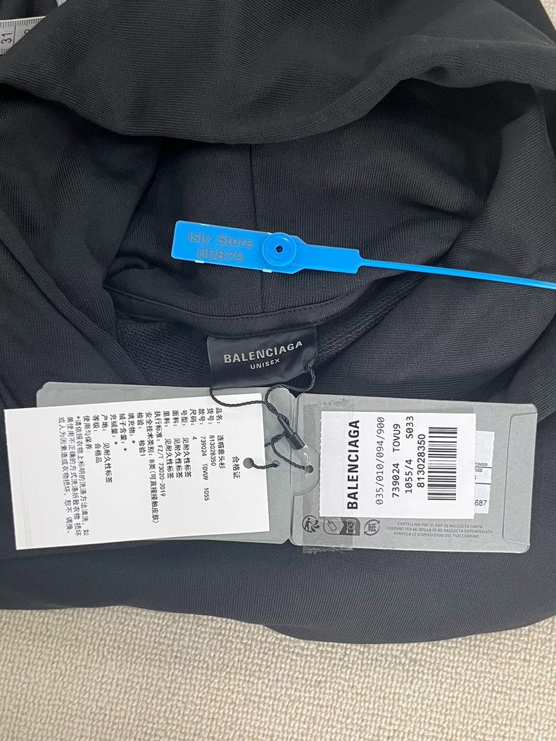 Balenciaga Balenciaga Solid Logo print hooded sweatshirt Size US XL / EU 56 / 4 - 5 Thumbnail