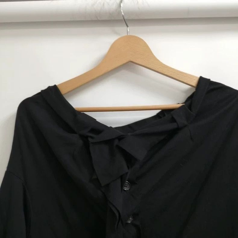 Y's Y's Black button-down ruffled collar cardigan sweater Size XS / US 0-2 / IT 36-38 - 2 Thumbnail