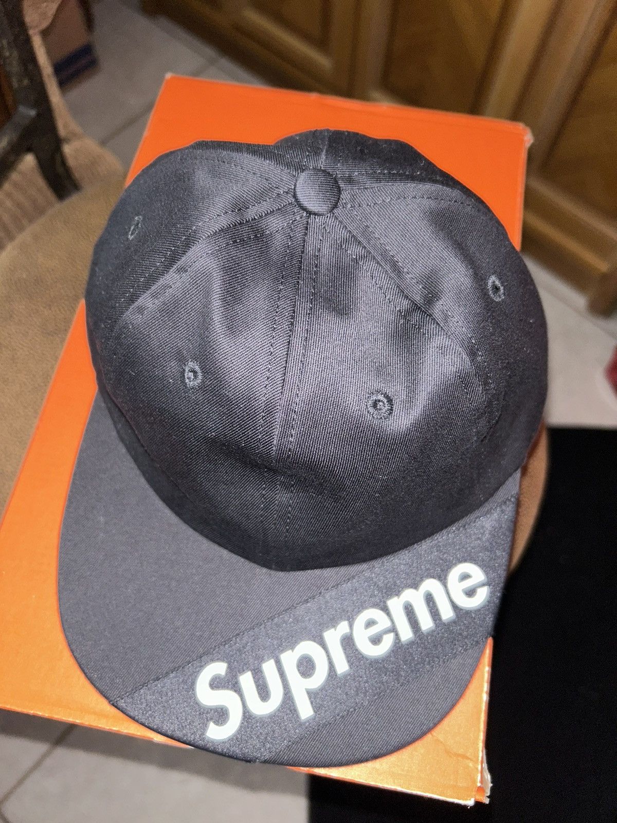 Supreme Supreme Visor Label 6 Panel Black FW18 NEW Size ONE SIZE - 2 Thumbnail