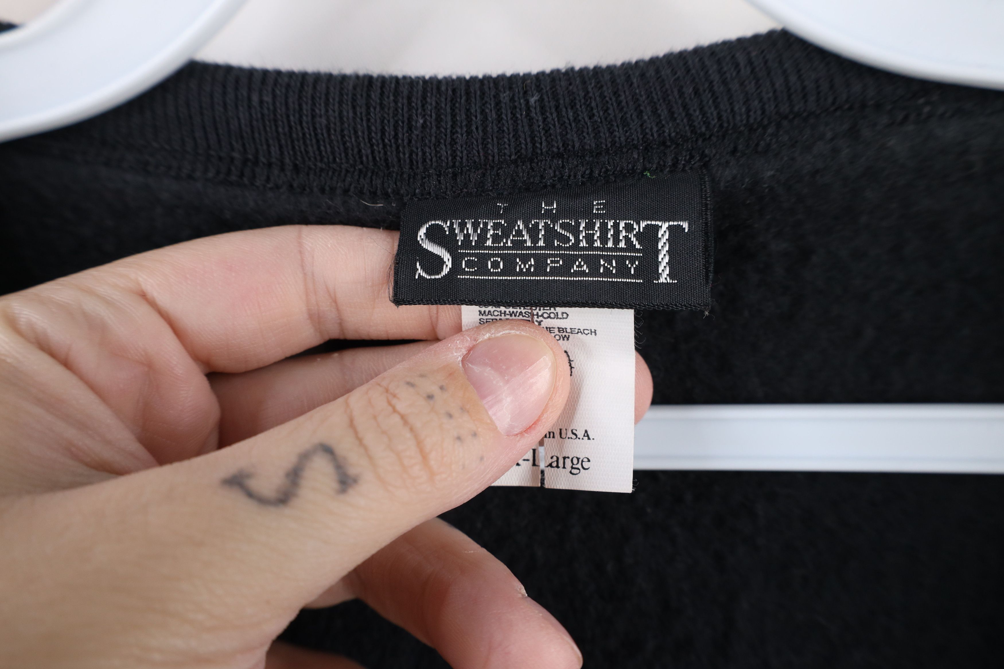 Vintage Vintage 90s Streetwear Button Cardigan Sweatshirt Black USA Size XL / US 12-14 / IT 48-50 - 5 Thumbnail