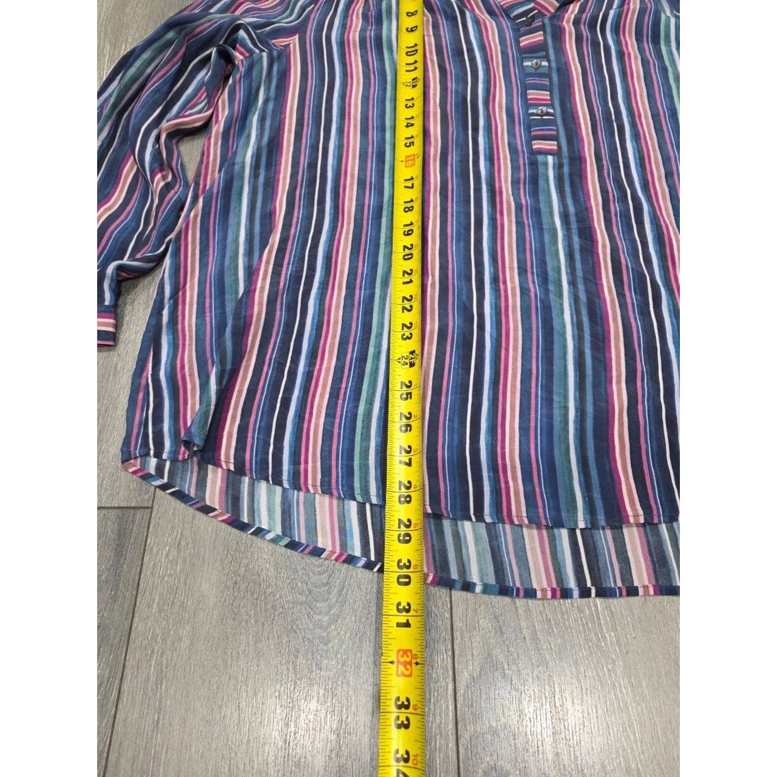 & Other Stories Moonsoon striped v neck shirt tunic size 1X A003269 Size 4XL / US 24-26 - 3 Thumbnail