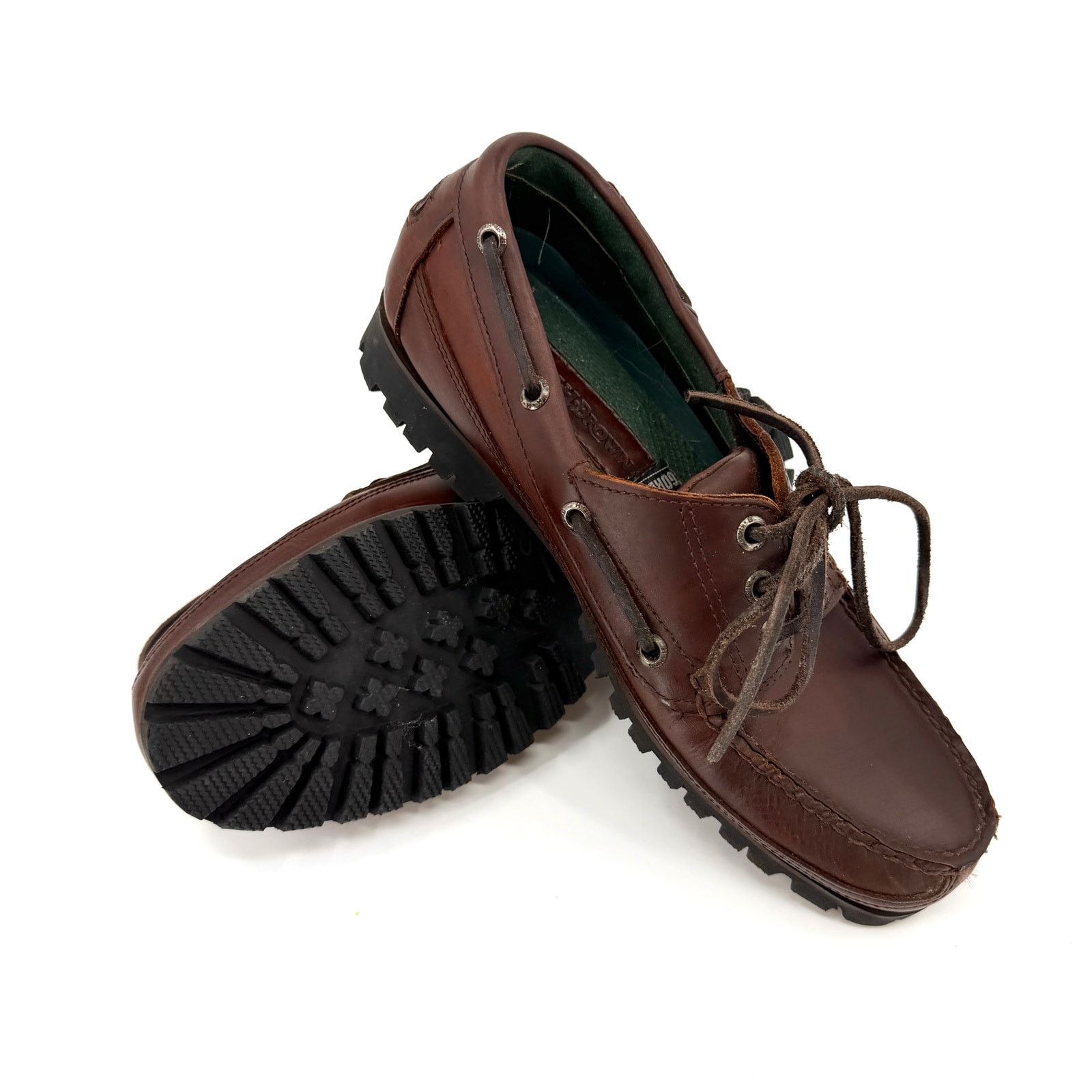 Vintage 90s H.H. Brown Leather GORE-TEX Waterproof Lug Sole Loafers 90s H.H. Brown Leather GORE-TEX Waterproof Lug Sole Loafers main image 2