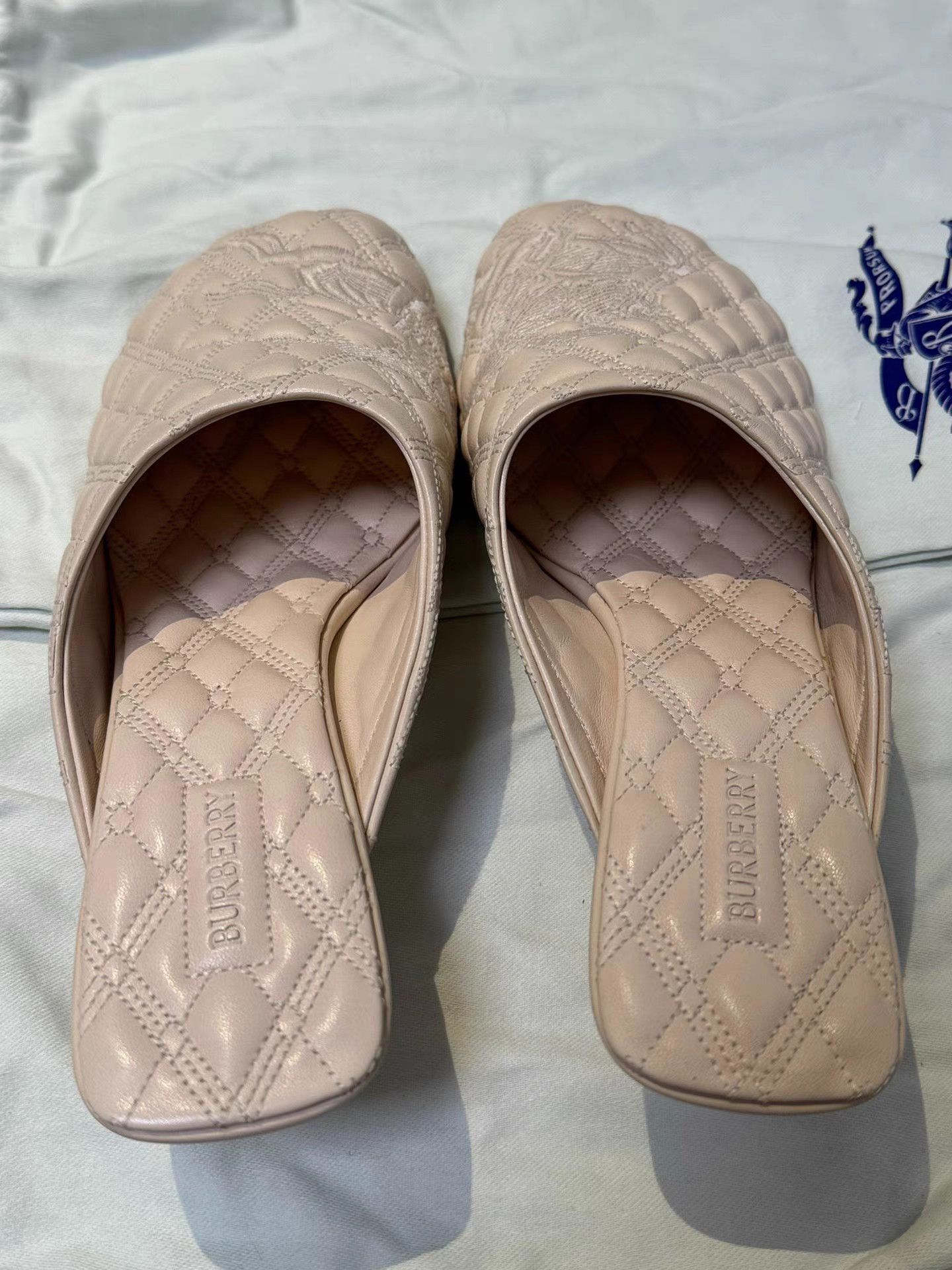 Burberry Burberry Nappa Leather Closed-Toe Slides K6 Size US 8 / IT 38 - 8 Thumbnail