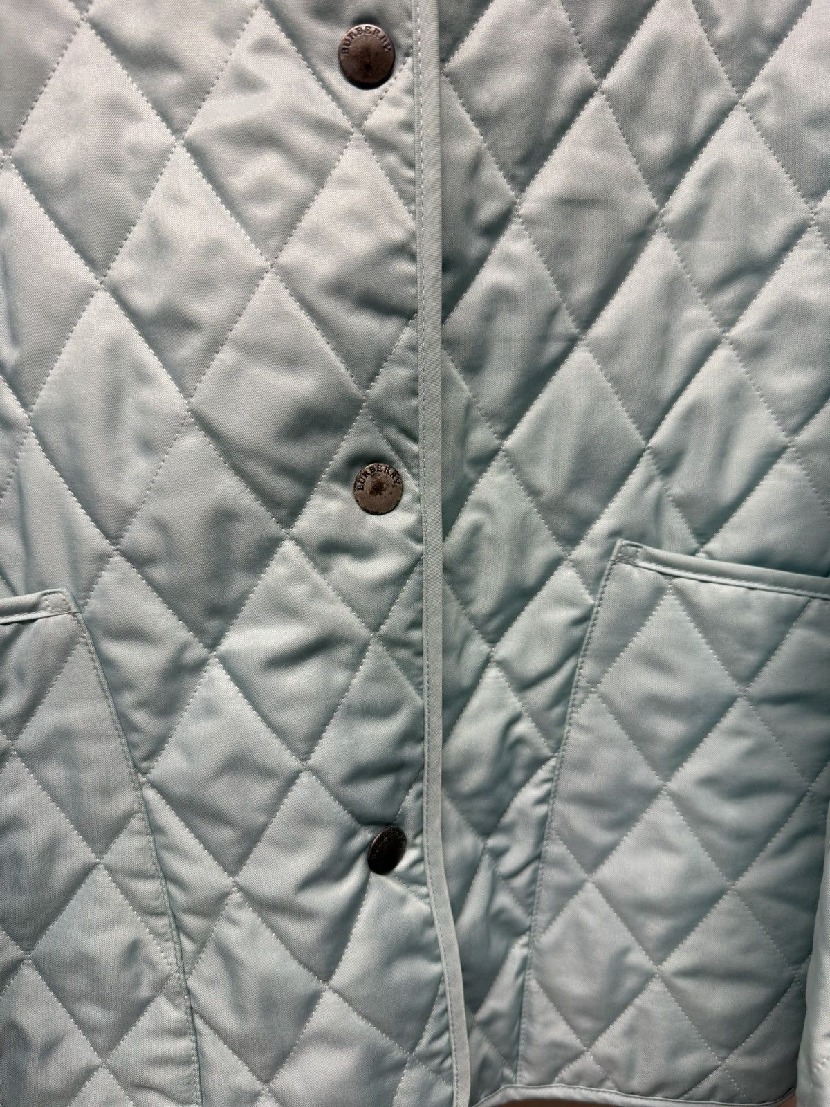 Burberry Classic Burberry Ladies Quilted Light Blue Jacket Size XS / US 0-2 / IT 36-38 - 5 Thumbnail