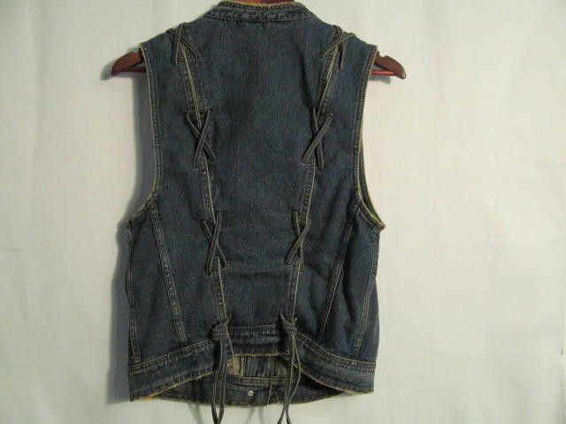 Free People Stylish Denim Vest - Vintage Casual Layering Piece Size M / US 6-8 / IT 42-44 - 2 Thumbnail