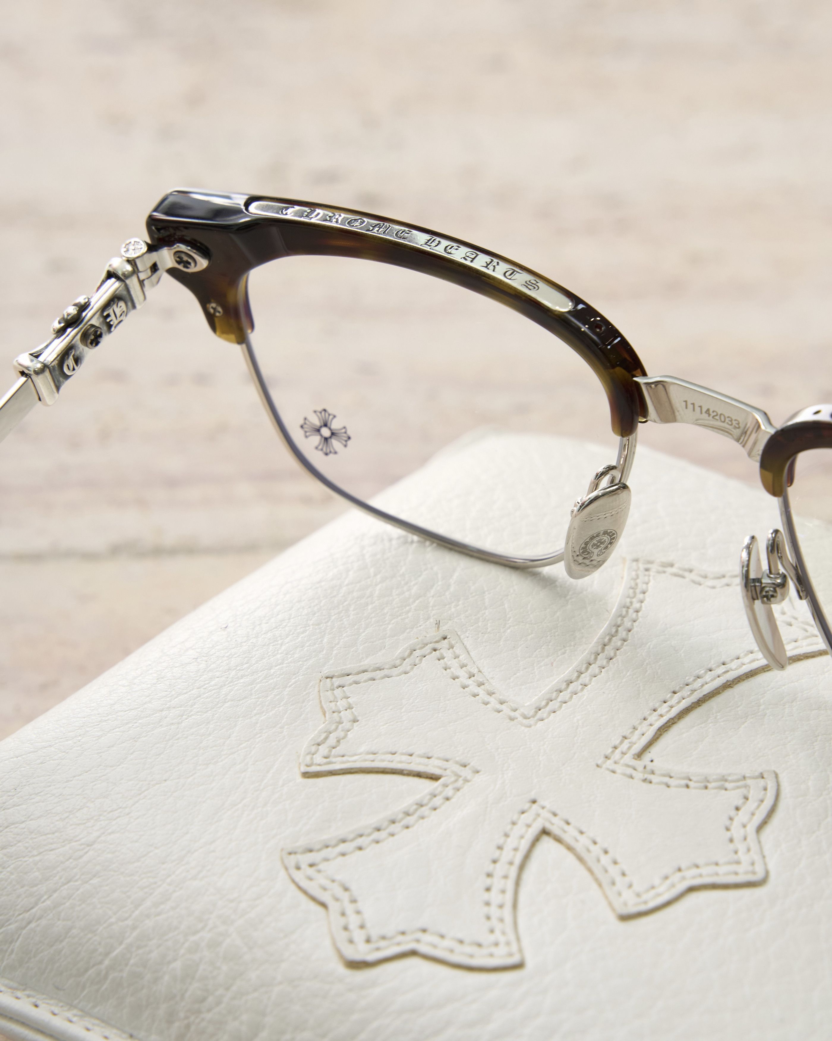 Chrome Hearts CHROME HEARTS BONENNOISSEUR II Dark Tortoise/Shiny Silver Size ONE SIZE - 7 Thumbnail