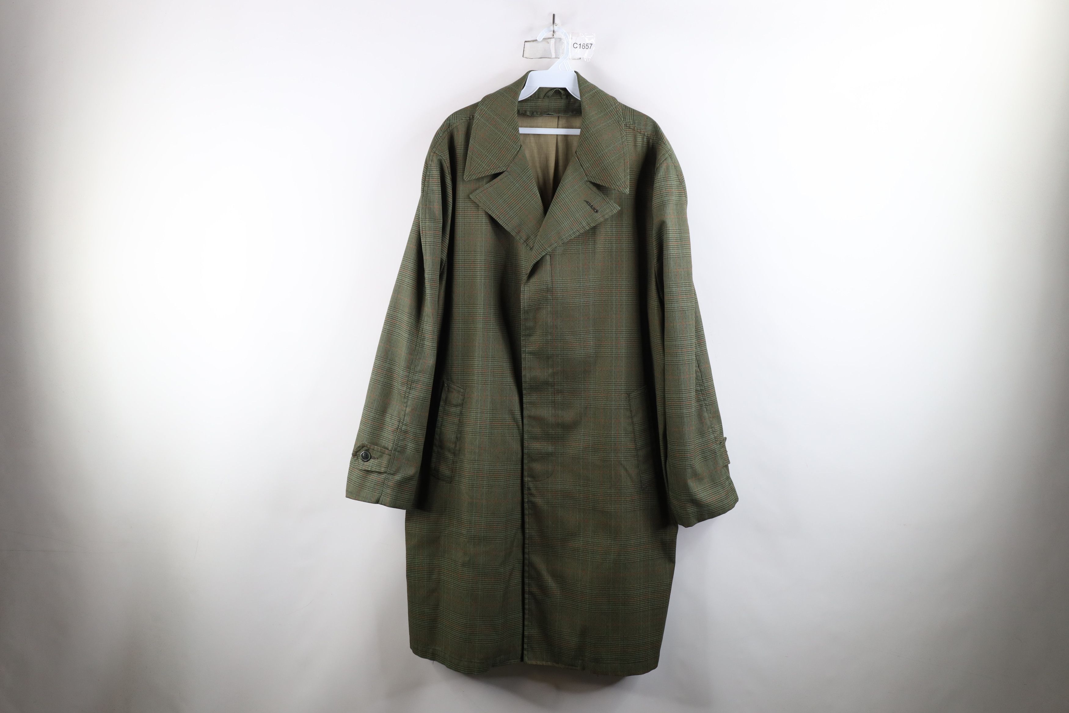 Vintage Vintage 60s 70s Streetwear Button Trench Coat Jacket USA Size US XL / EU 56 / 4 - 1 Thumbnail