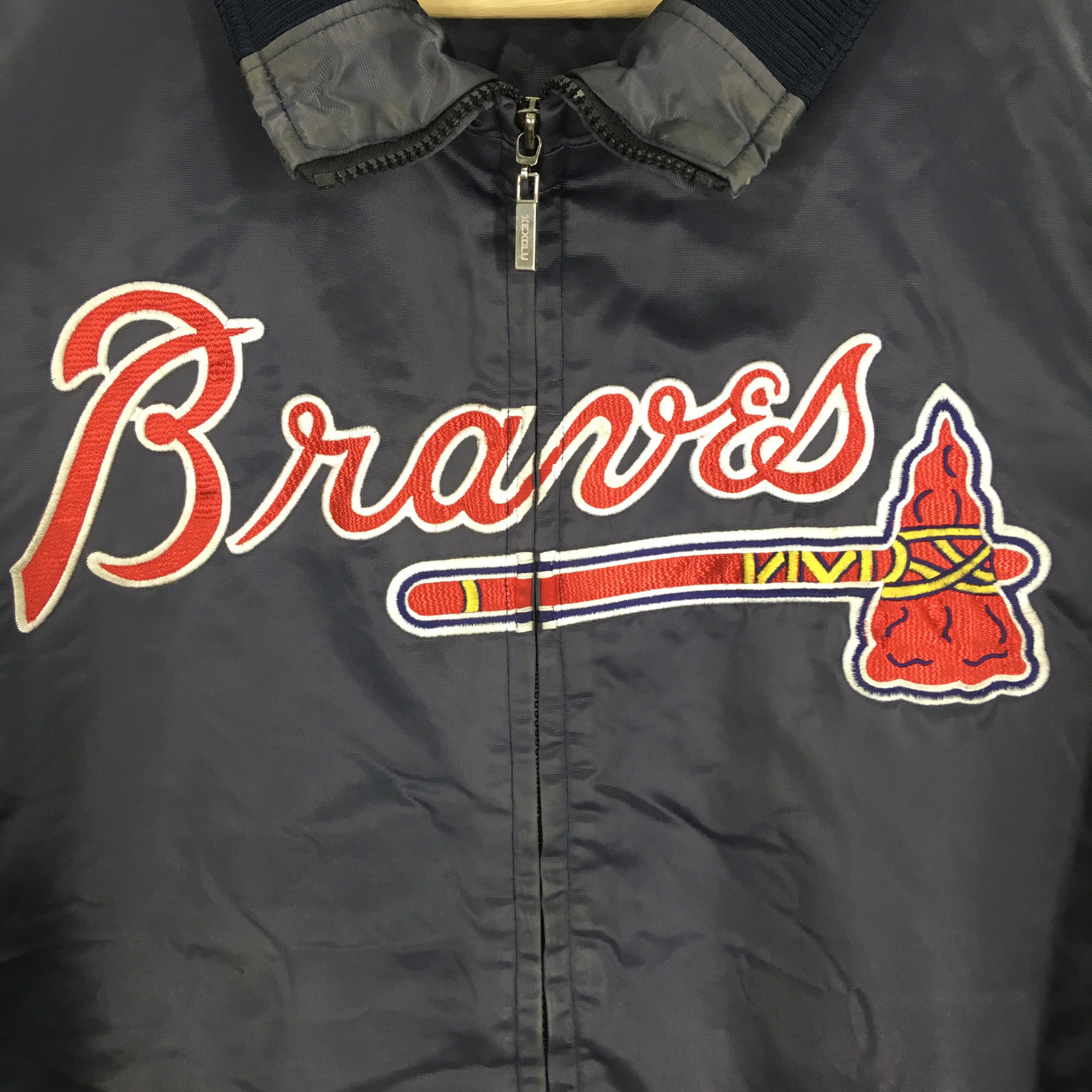 MLB Vintage 90's Atlanta Braves MLB Bomber Jacket Size US L / EU 52-54 / 3 - 5 Thumbnail