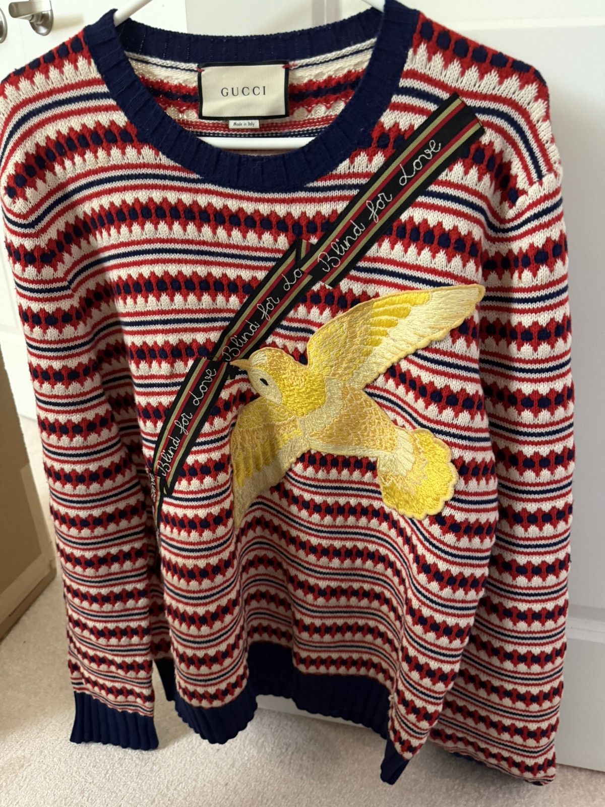 トップス 18AW Blind For Love Knit Sweate Gucci Blind For Love Sweater | Grailed