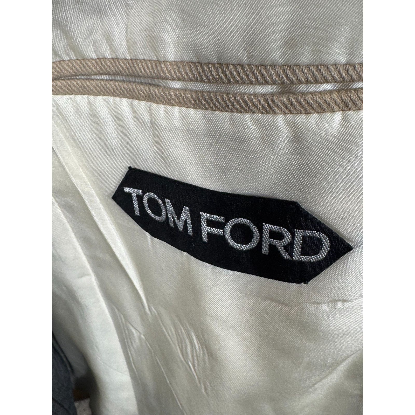 Tom Ford Tom Ford Khaki Cotton Blazer 48EU 38R US Notch Lapel Size 38R - 3 Thumbnail