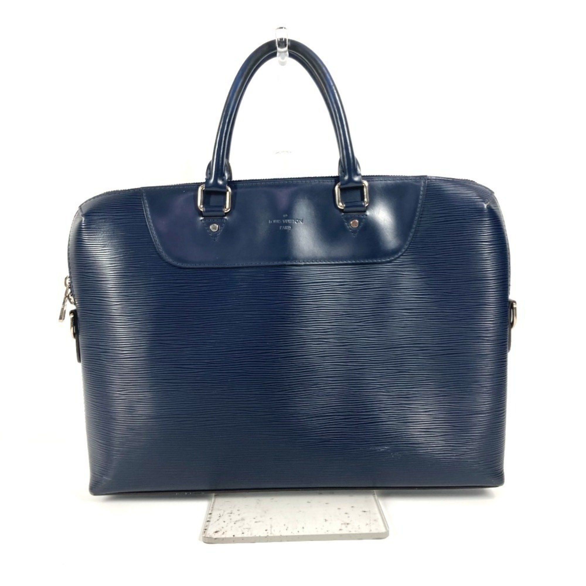 Louis Vuitton M51177 Epi Porte Document Jour Pdj Bag Handbag Tote Briefcase Business Leather Men's Blue Marine Navy
