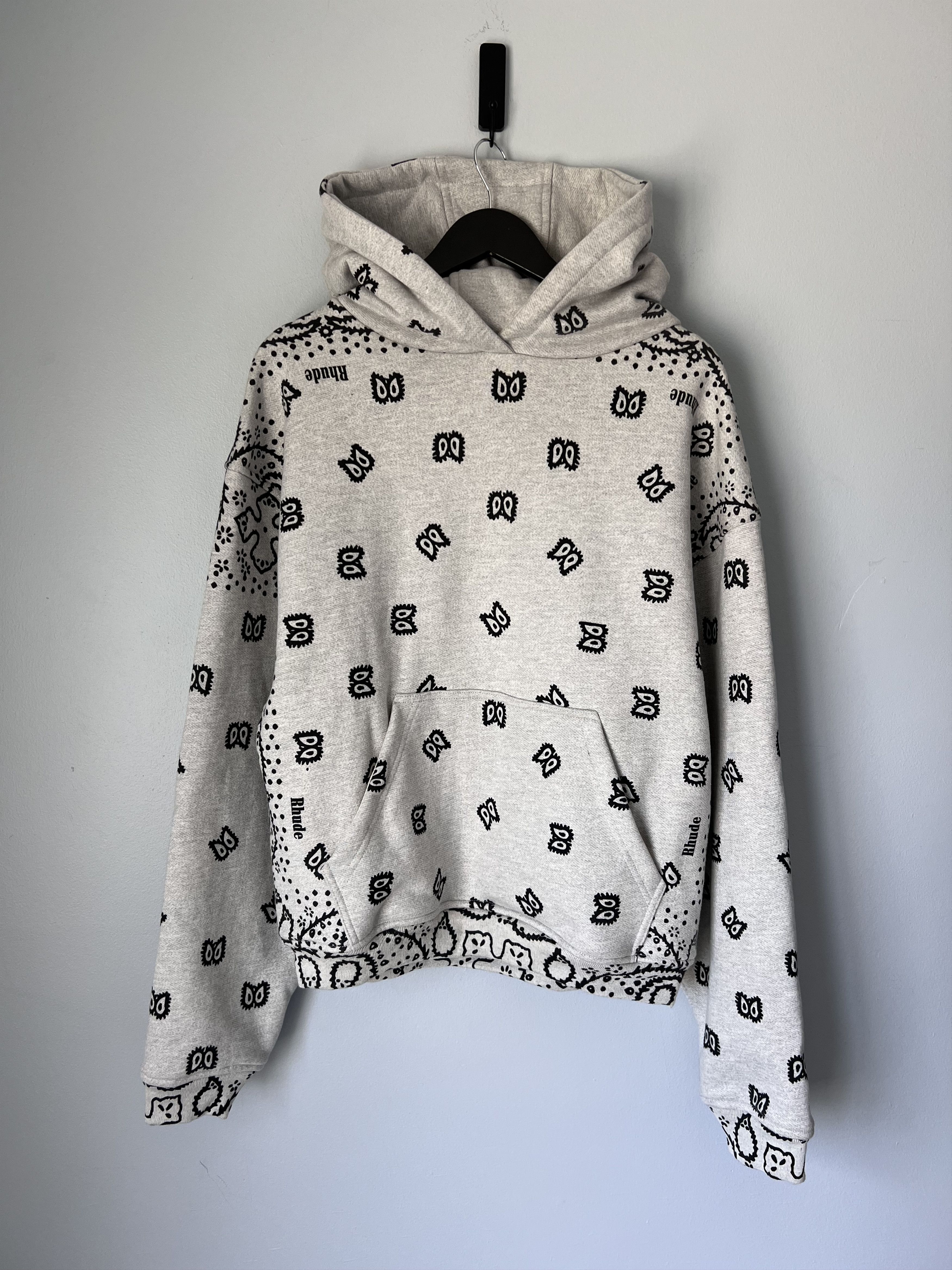 Rhude Rhude Bandana Hoodie in Gray Size US S / EU 44-46 / 1 - 1 Thumbnail