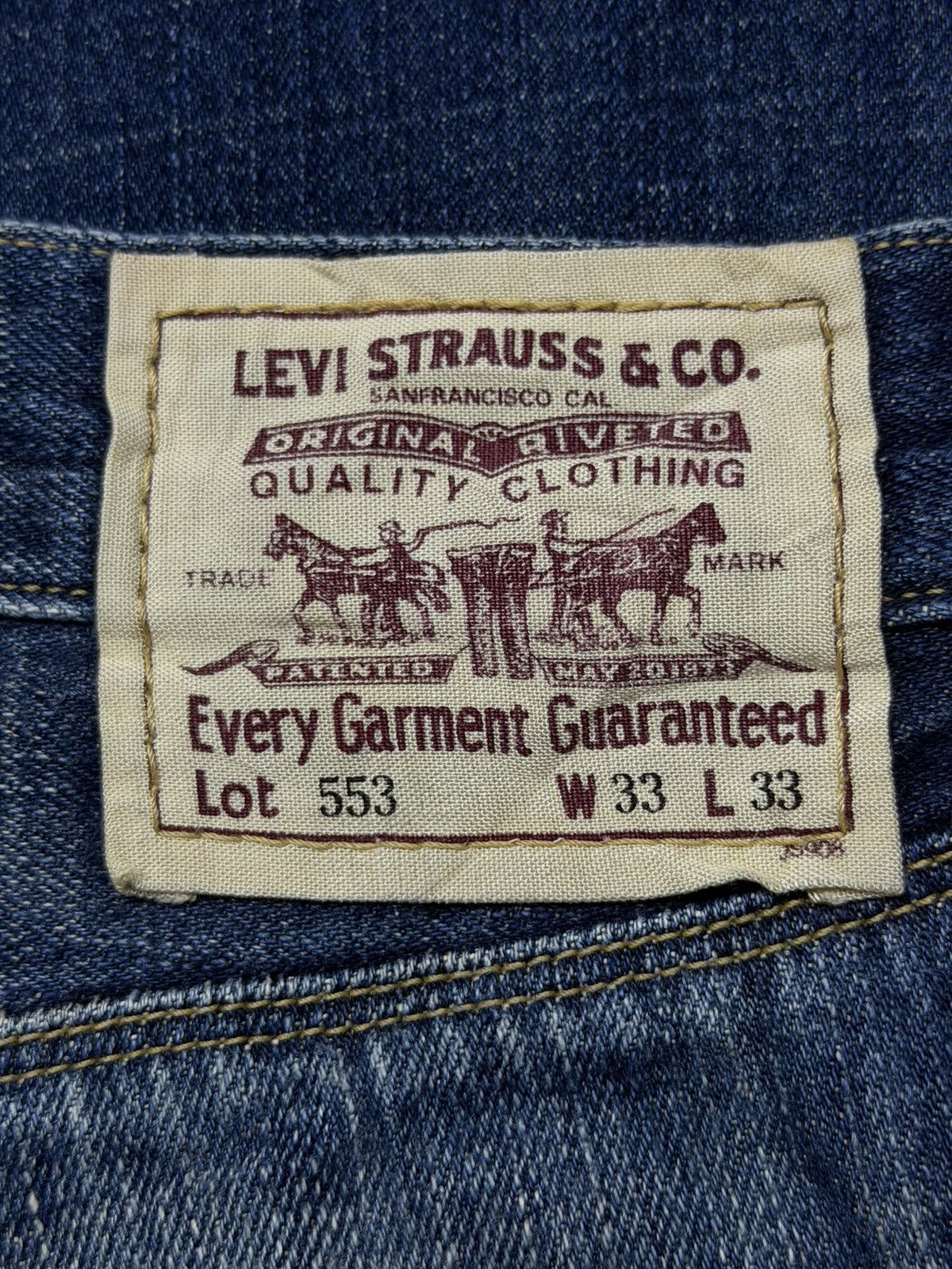 Levi's Vintage Levi’s 553 Japan Denim Jeans | Wide Fit | W32 Size US 32 / EU 48 - 13 Thumbnail