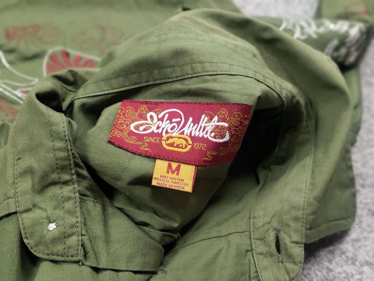 Ecko Unltd. Vintage Ecko Unltd Military Logo Button Long sleeve Shirt Size US M / EU 48-50 / 2 - 16 Thumbnail