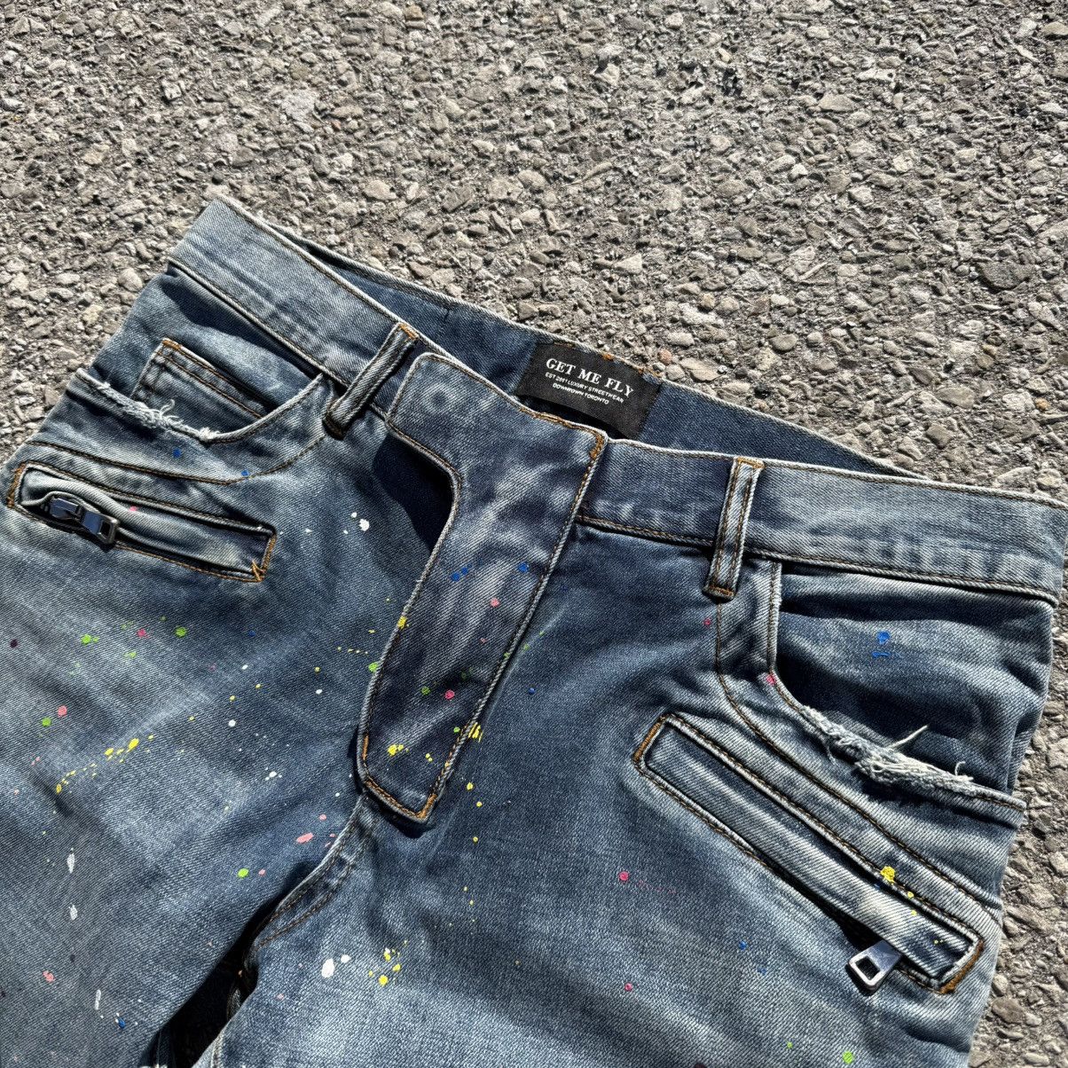 Other Get me Fly Slim Fit Painted Jeans Amiri Style Size US 32 / EU 48 - 4 Thumbnail