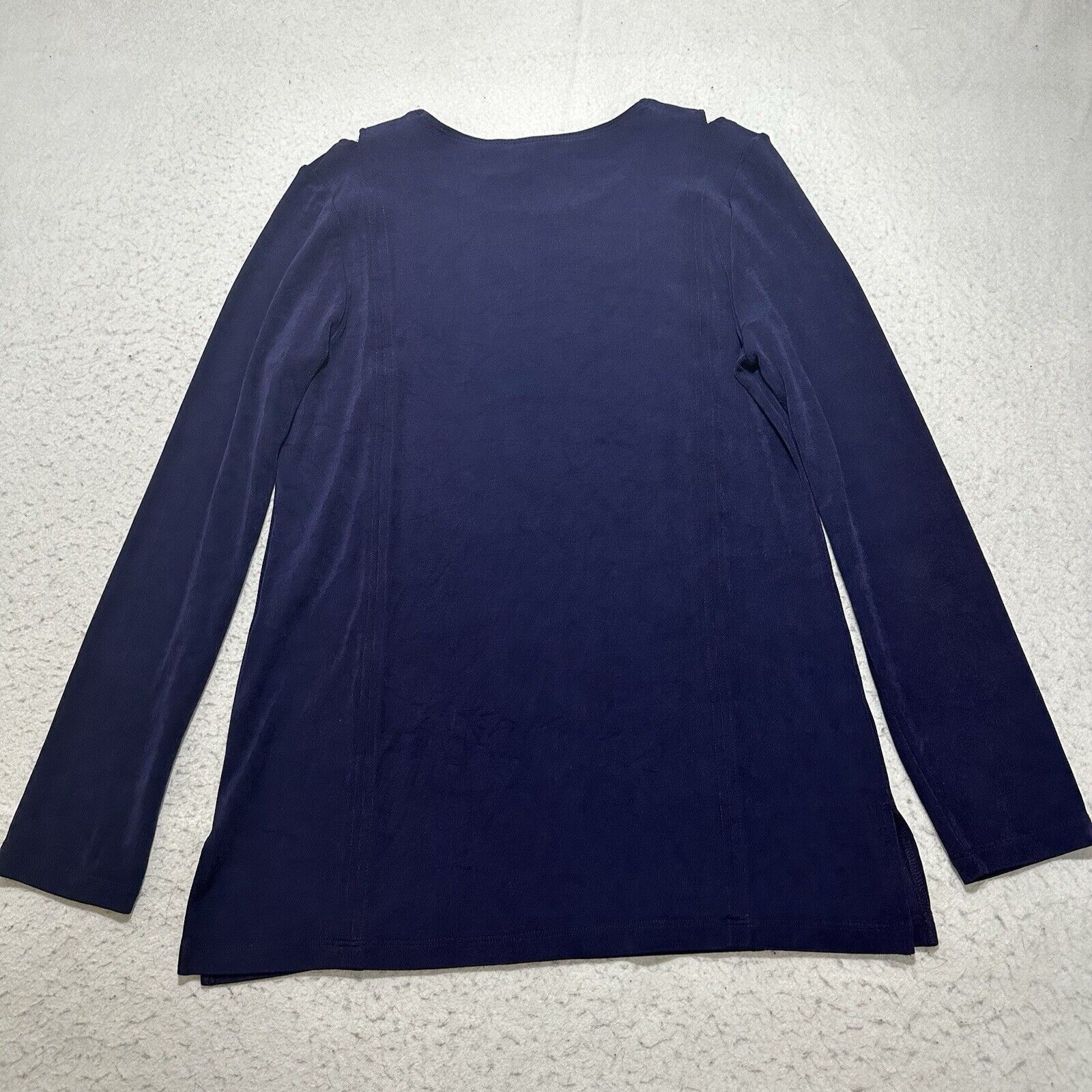 Chicos Chico's Small V-Neck Cold Shoulder Purple Acetate Blouse Size S / US 4 / IT 40 - 10 Thumbnail