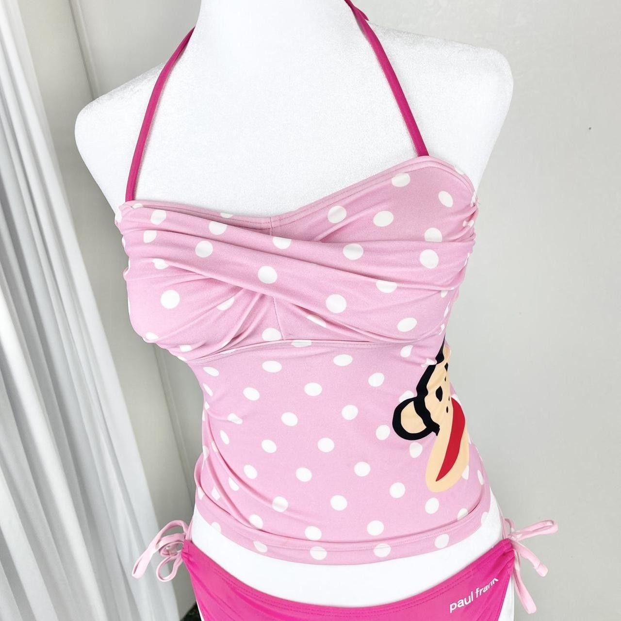 Paul Frank ✩ Pink Paul Frank Polka Dot Julius Charm Bikini Set ♡ Size S / US 4 / IT 40 - 2 Thumbnail