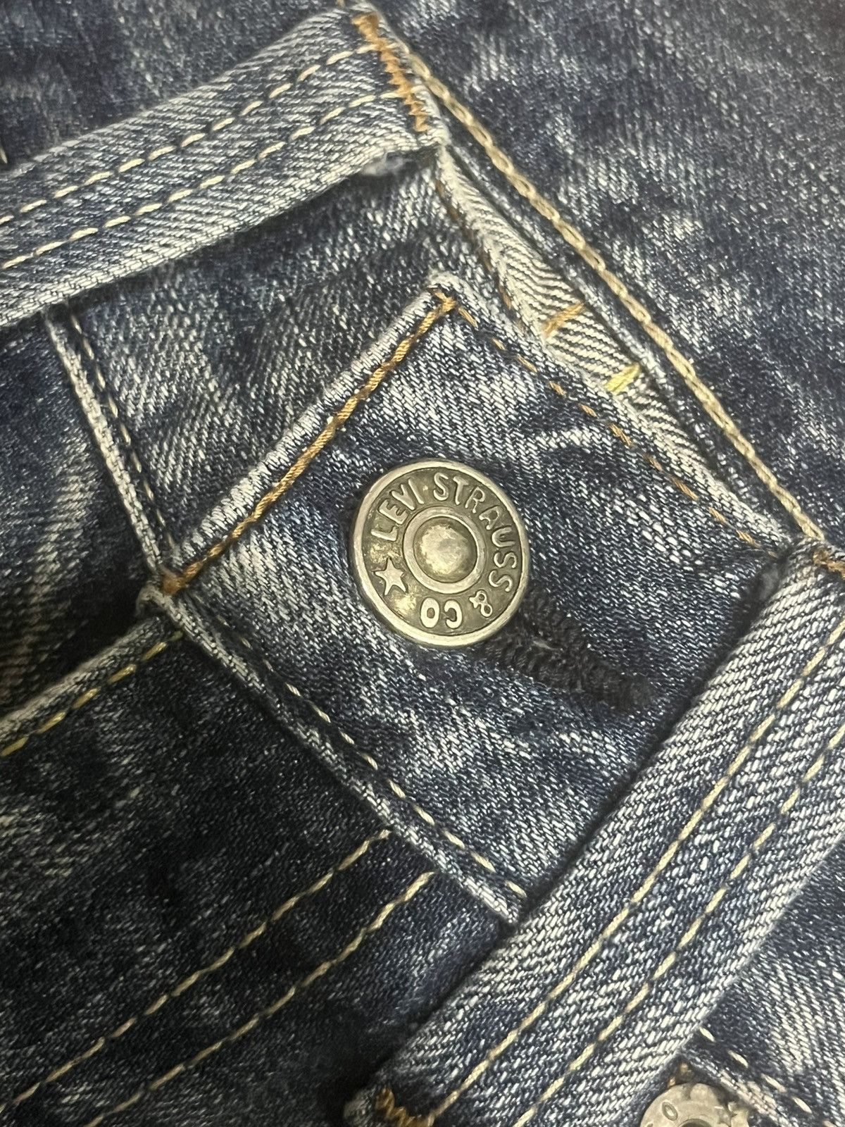 Levi's Levi’s 507 Japan Alluring Blue Washed Cargo Flare Jeans Size US 32 / EU 48 - 6 Thumbnail
