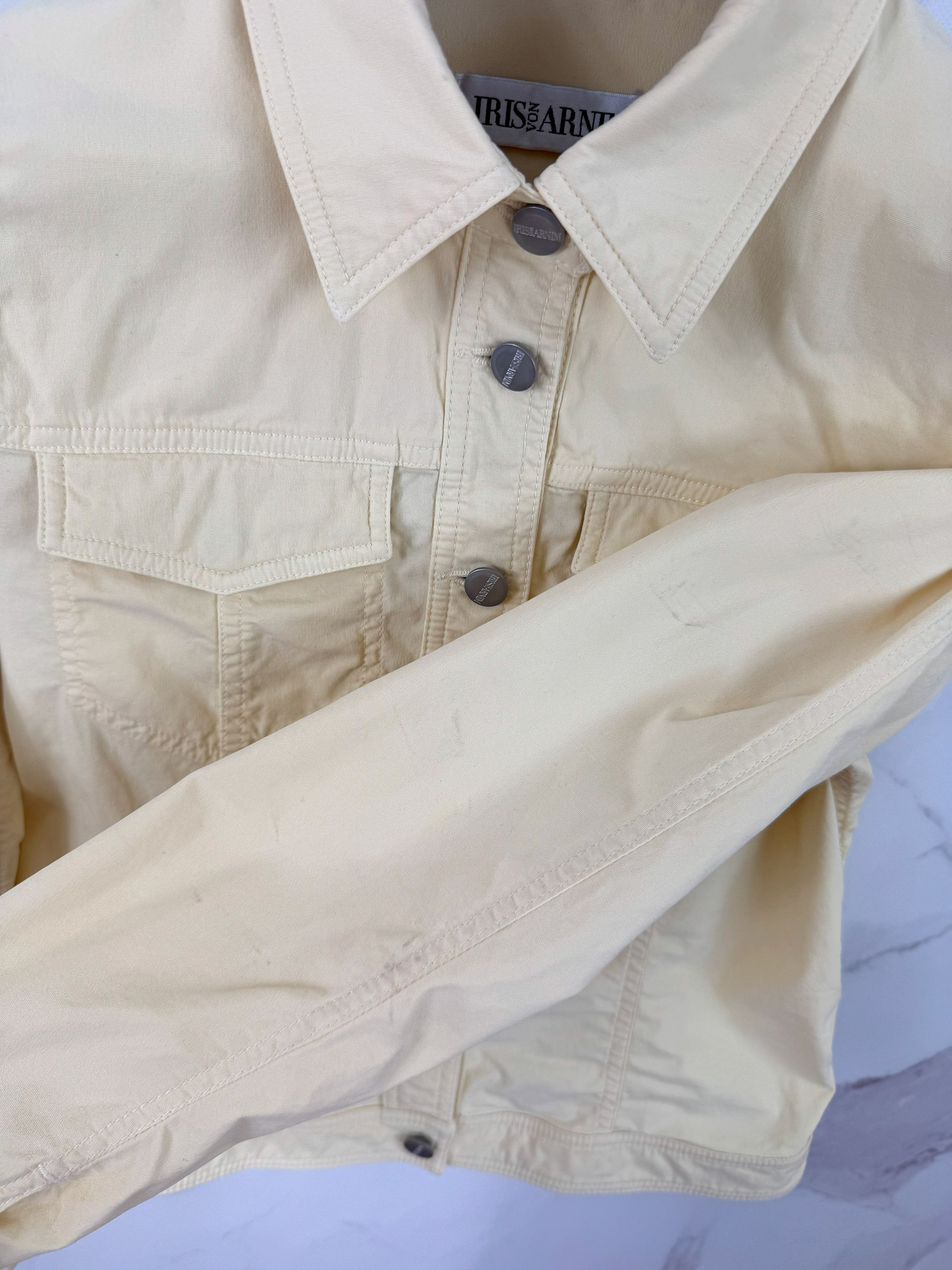 Iris von Arnim Vintage Iris Von Arnim Light Cream Denim Jacket Size 38 Size S / US 4 / IT 40 - 9 Thumbnail