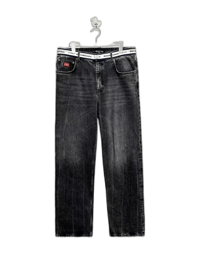 Balenciaga Balenciaga Black Waistband Lettering Jeans Size US 44 / EU 60 - 1 Thumbnail