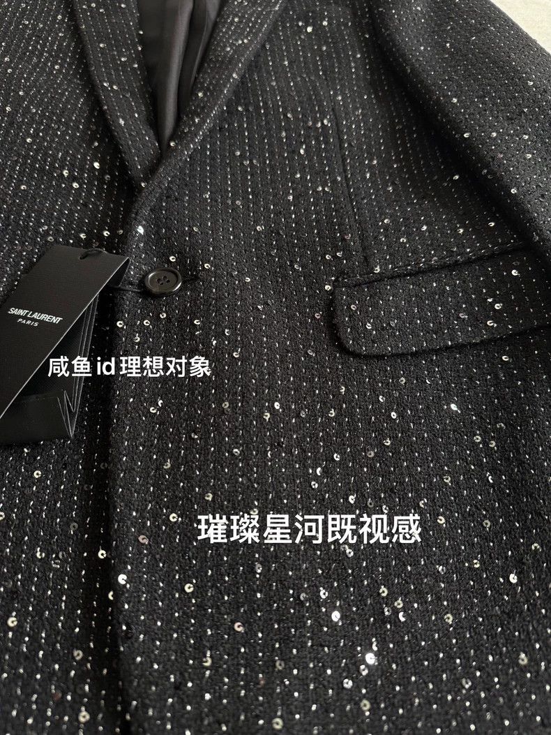 Saint Laurent Paris Saint Laurent ParisHand-made sequined show blazer 2504-Nex Size 46R - 3 Thumbnail