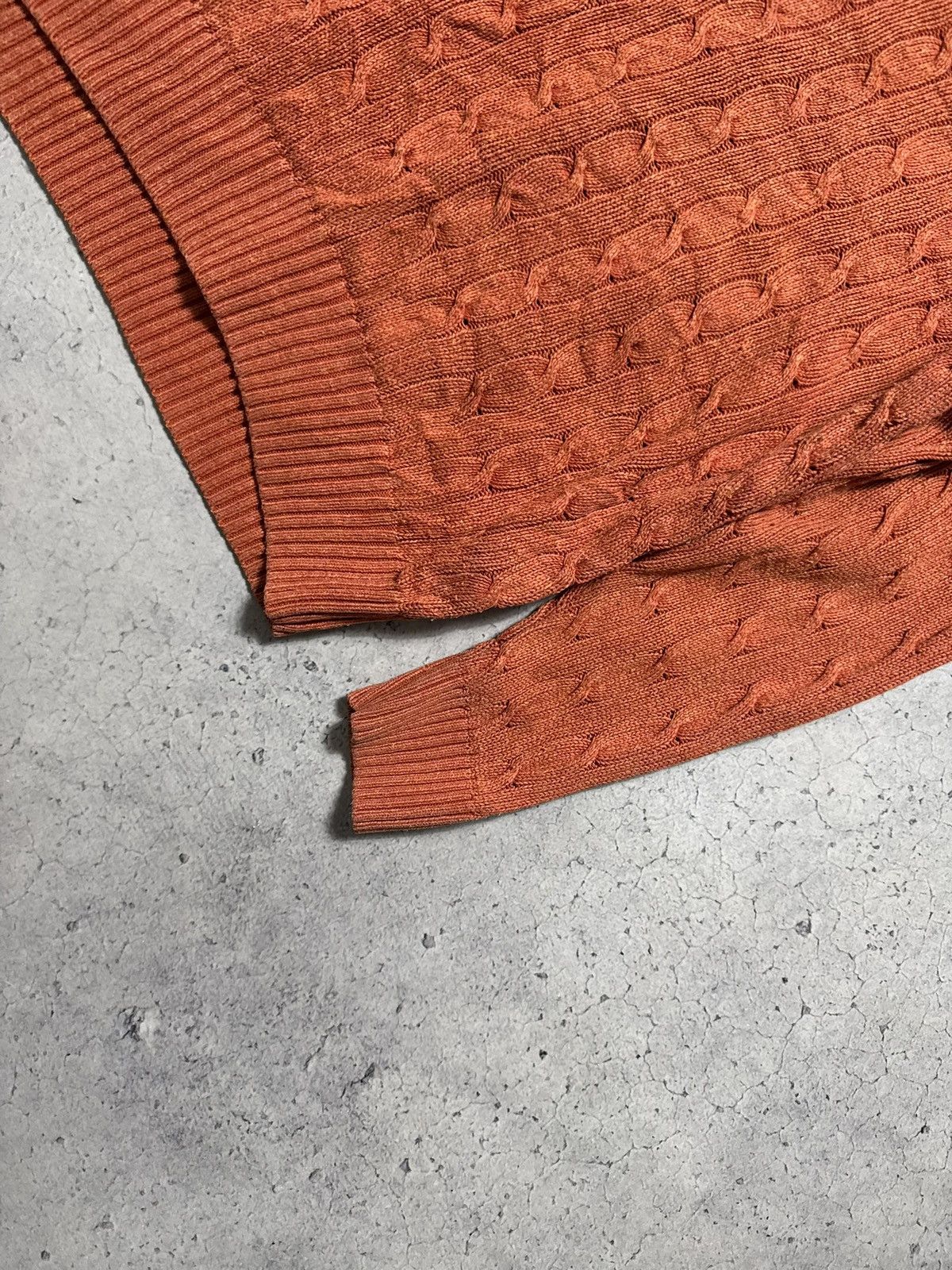 Polo Ralph Lauren Polo Ralph Lauren Cable Knit Sweater Orange Size XL Size US XL / EU 56 / 4 - 4 Thumbnail
