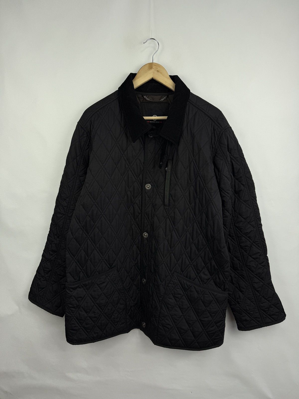 Bogner 🇮🇹 Vintage Bogner Jeans Quilted Jacket Corduroy Collar Retro Size US XL / EU 56 / 4 - 2 Thumbnail
