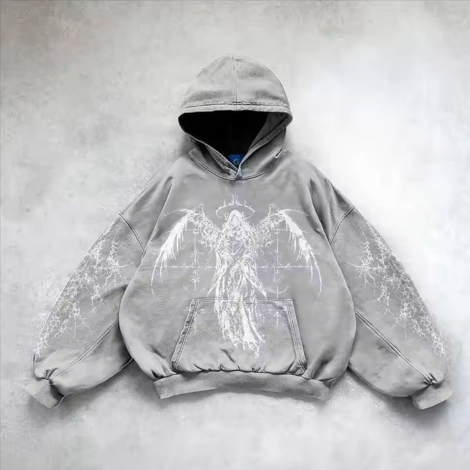 Japanese Brand Gothic Angel Graphic Hoodie Size US XL / EU 56 / 4 - 1 Thumbnail