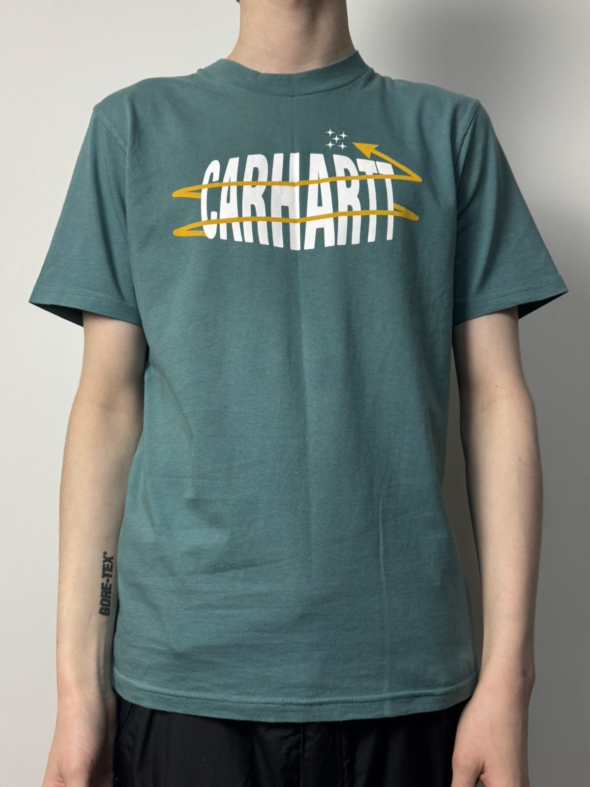 Carhartt Wip Carhartt WIP Star Script Logo T Shirt Teal Streetwear Y2K Size US S / EU 44-46 / 1 - 1 Thumbnail