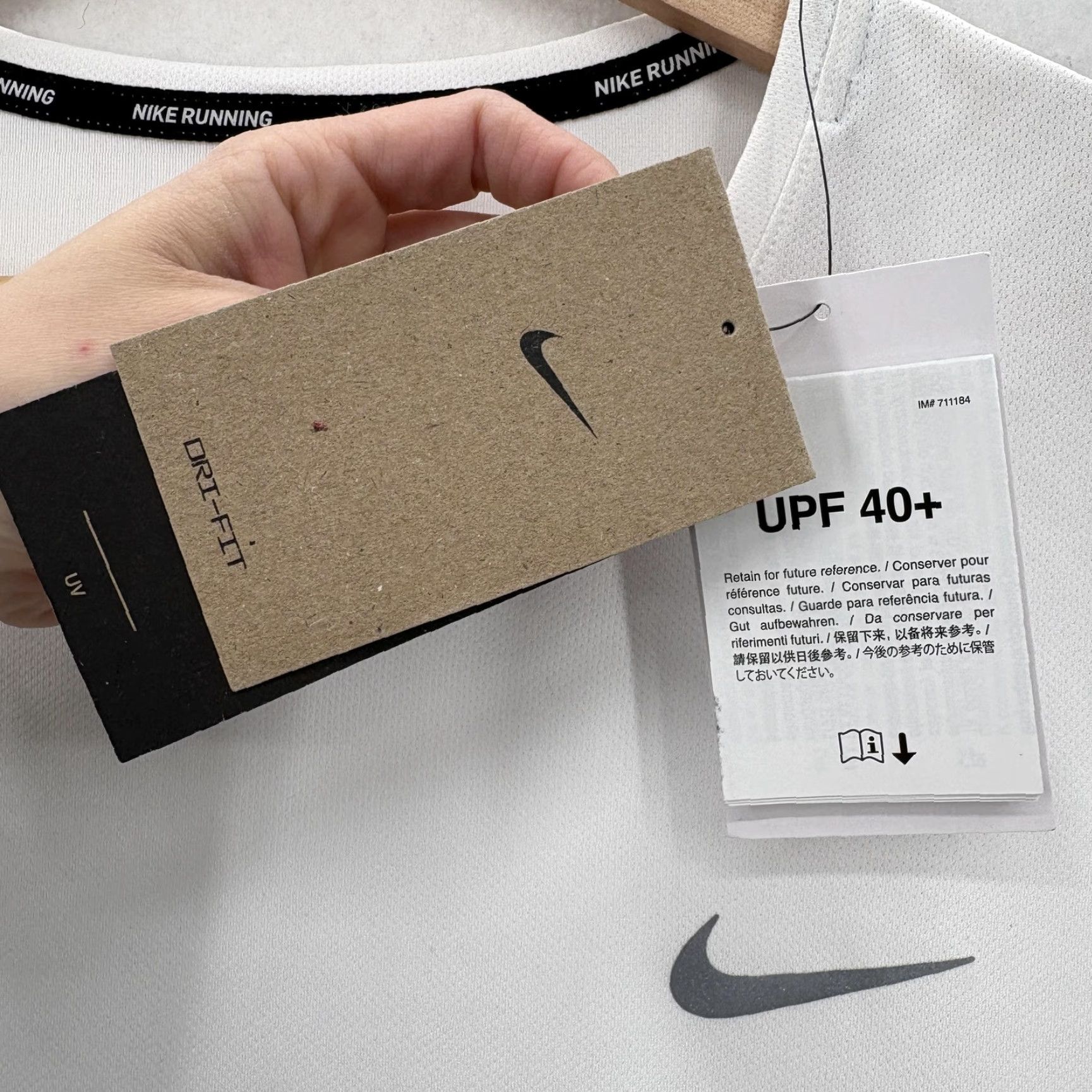 Nike Nike Dri-FIT Running Shirt Mens XL White Short Sleeve UPF 40+ Athletic Training Size US XL / EU 56 / 4 - 4 Thumbnail