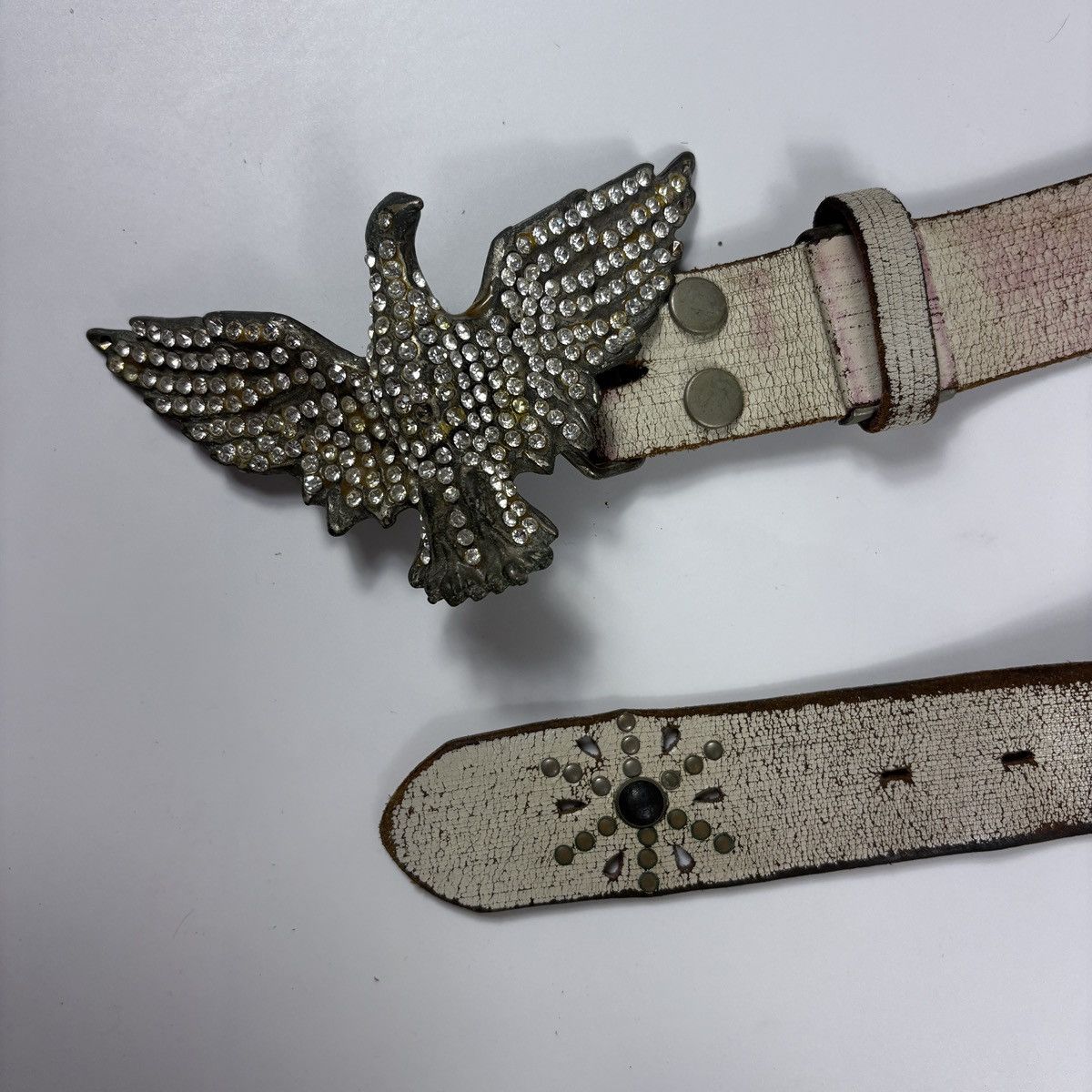 Vintage Vintage studded leather belt Size ONE SIZE - 7 Thumbnail