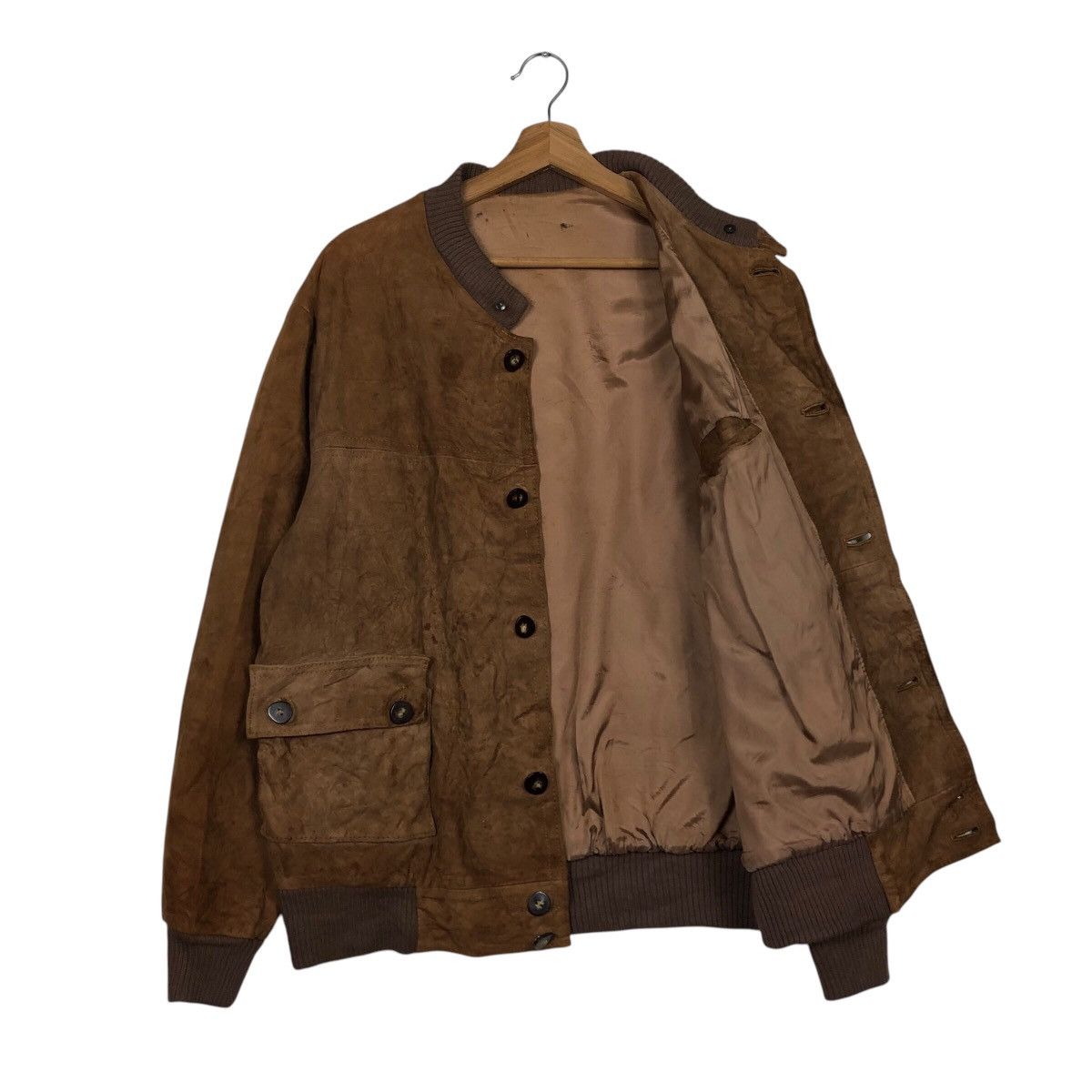 Japanese Brand 📌Vintage Genuine Leather Jacket Button Unknown Issey Miyake Size US M / EU 48-50 / 2 - 12 Thumbnail
