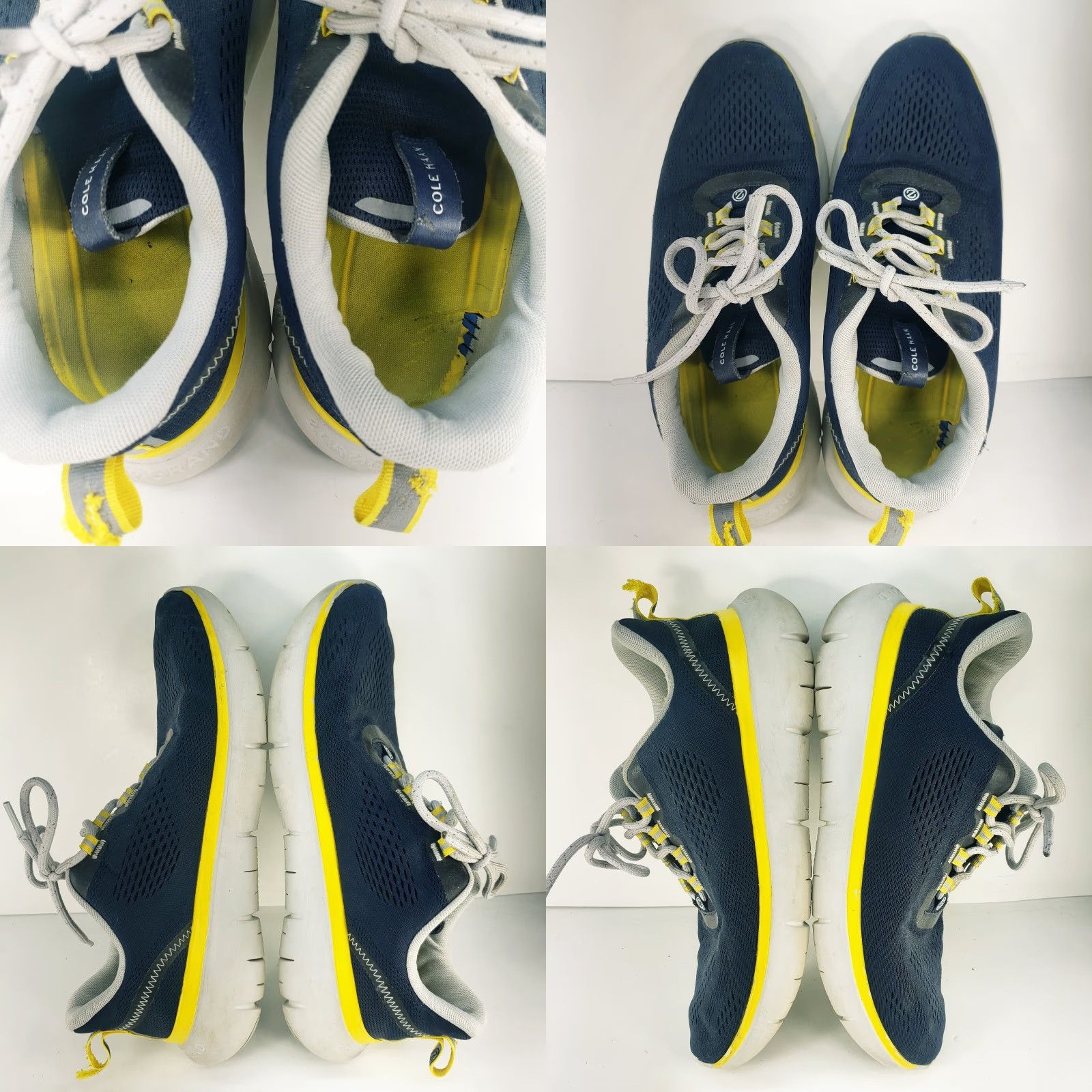 Cole Haan VINTAGE Cole Haan Zerogrand Journey Runner Men 11M Navy Blue Yellow White Sneaker Mens Shoes Size US 11 / EU 44 - 8 Thumbnail