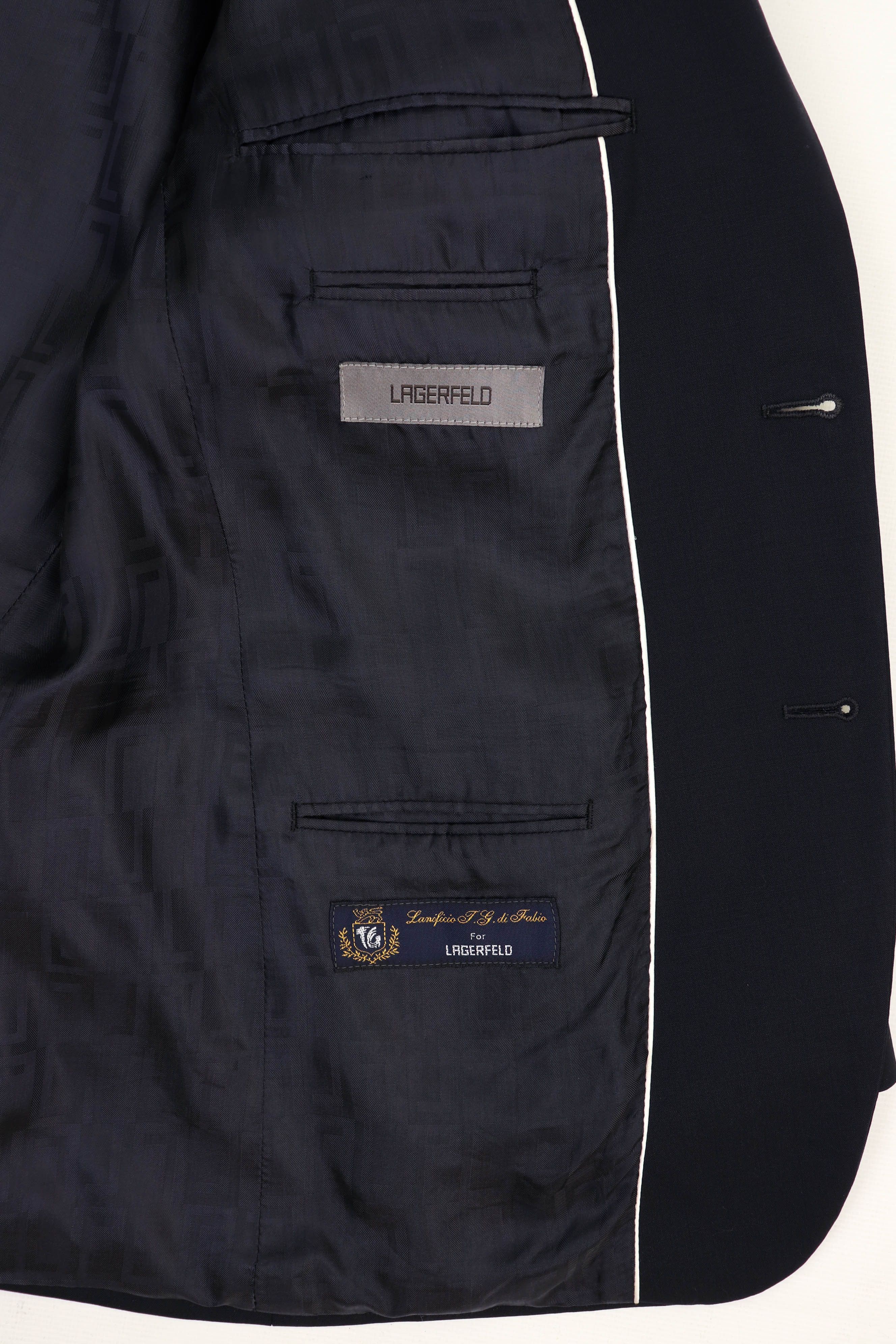 Karl Lagerfeld Lagerfeld Vintage 00s Blue Wool Sport Coat Blazer Jacket Size US M / EU 48-50 / 2 - 12 Thumbnail