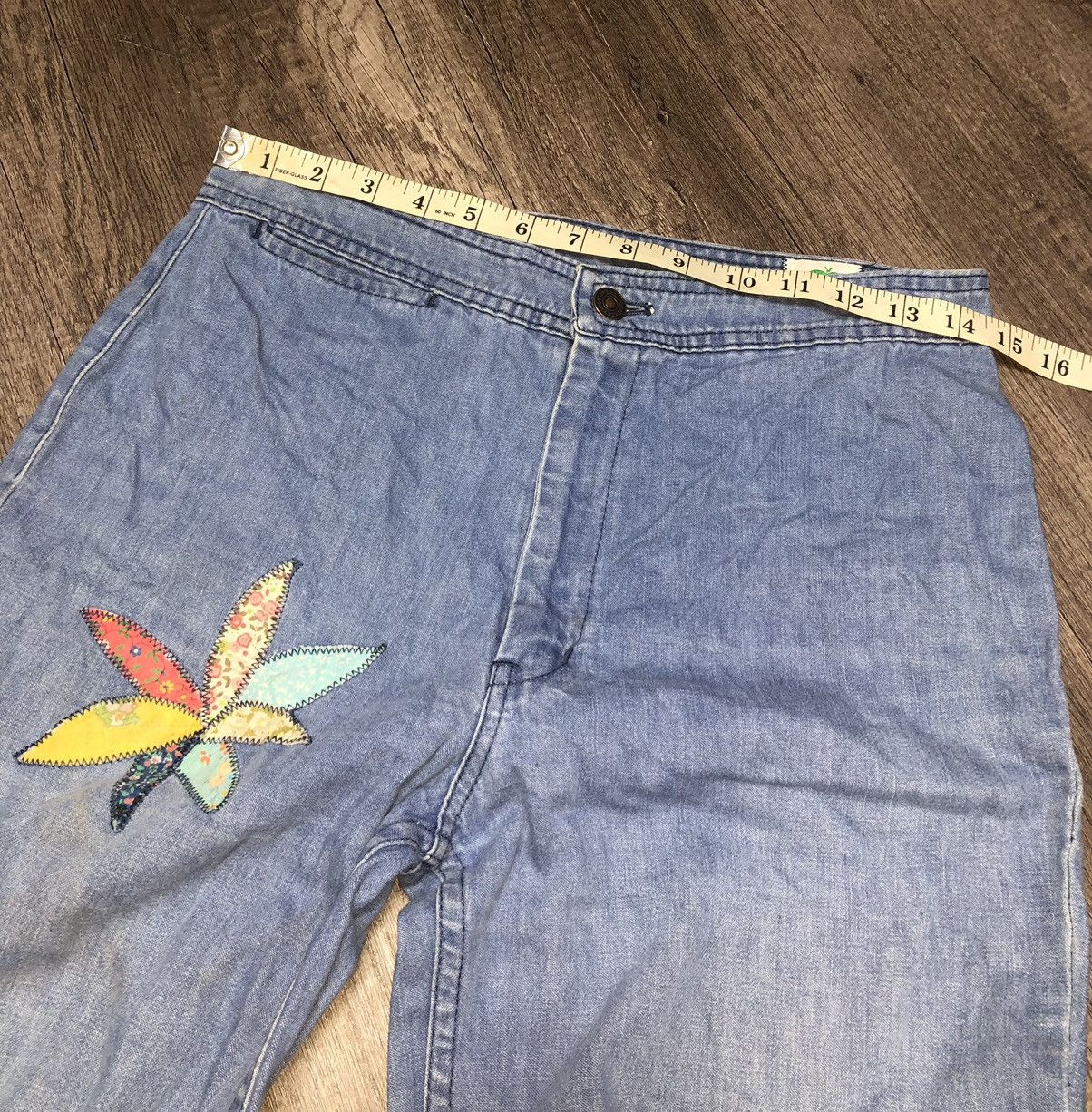 Hysteric Glamour × Vintage Vintage Miss Texwood Flared Jeans Flower Patches Design Size 29" - 18 Thumbnail