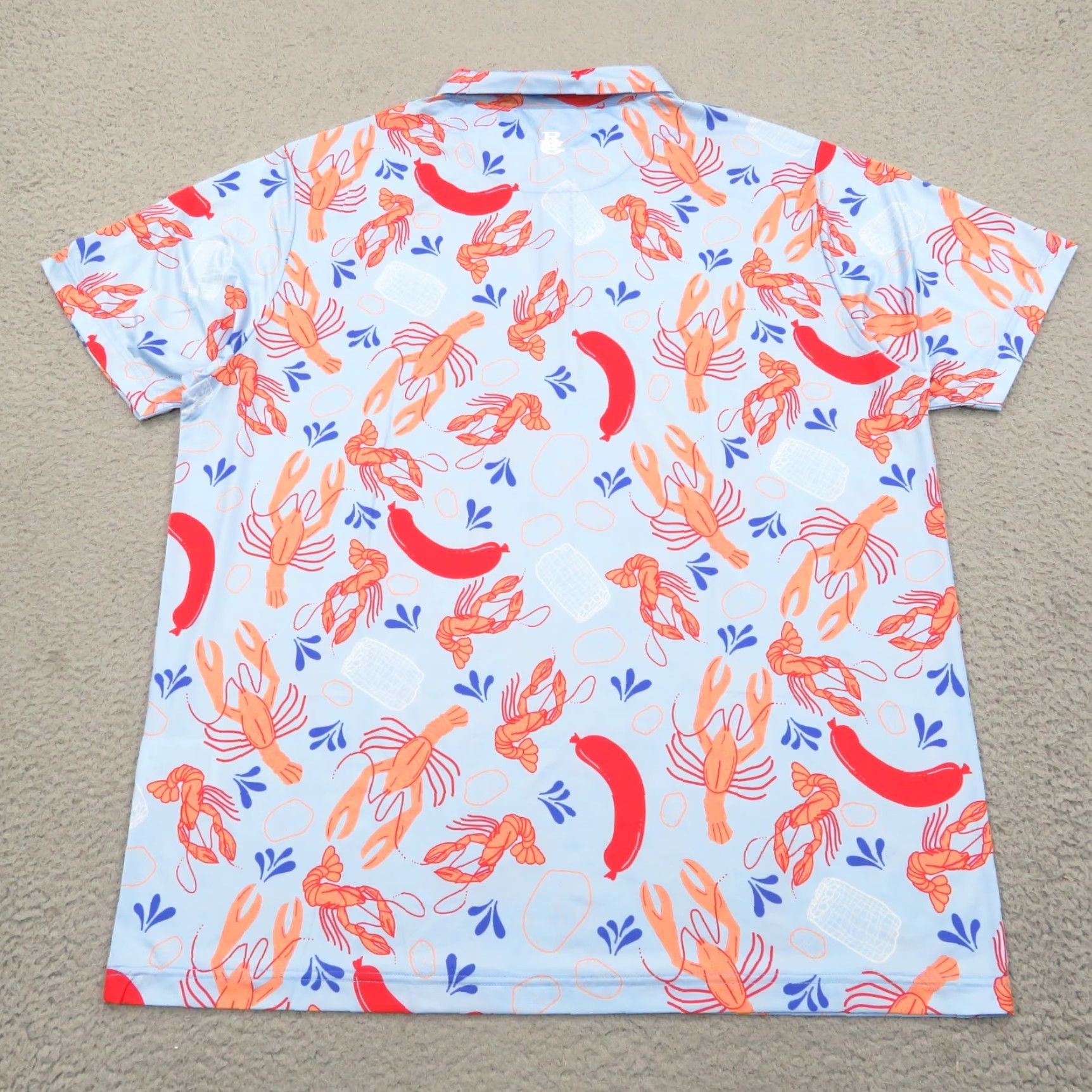 Vintage Raised By Coyotes Polo XXL Blue Southern Low Country All Over Performance Golf Size US XXL / EU 58 / 5 - 6 Thumbnail
