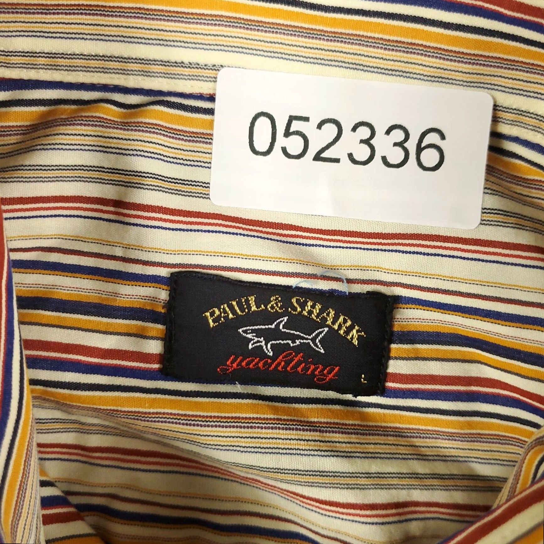 Paul & Shark Paul & Shark Button-Up Shirt Mens Large Beige Striped Long Sleeve Casual Classic Size US L / EU 52-54 / 3 - 8 Thumbnail