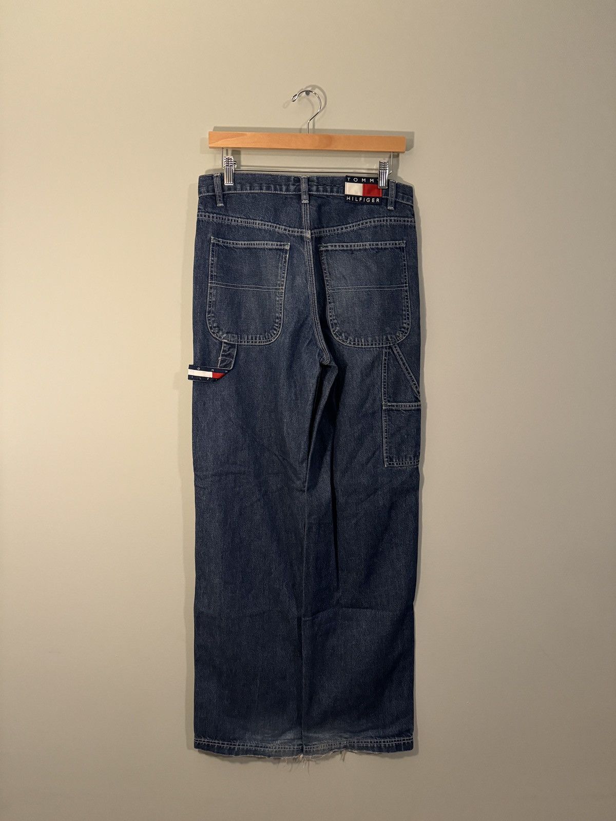 Vintage Y2K Tommy Jeans Baggy Wide Leg Faded Skater Jeans ERD Grunge Size US 31 - 1 Thumbnail
