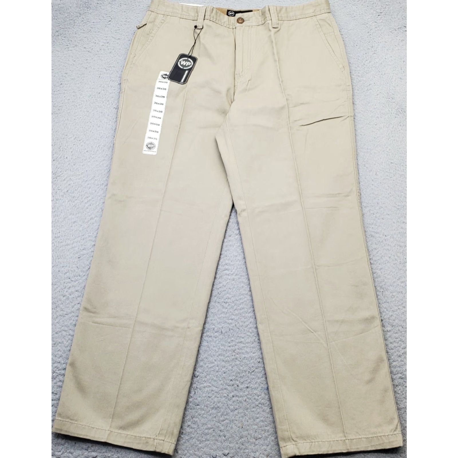 Weatherproof Weatherproof Mens Cargo Pants 36x30 Tan Flat Front Straight Leg 100% Cotton Size US 36 / EU 52 - 2 Thumbnail