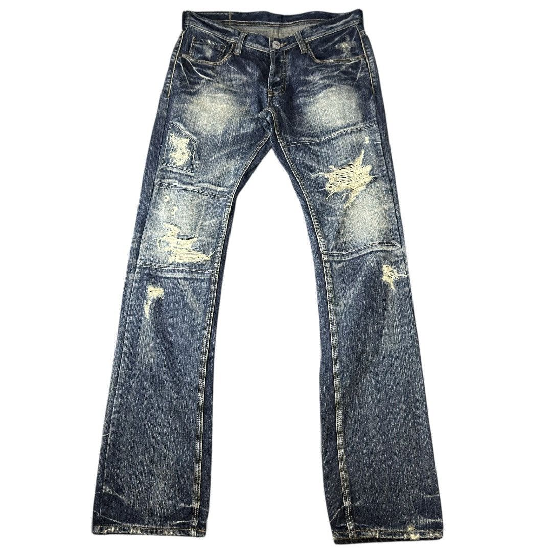 Le Grande Bleu (L.G.B.) Japanese Destroyed Rupert Distressed Opium Denim Archive Y2k Size US 32 / EU 48 - 1 Thumbnail