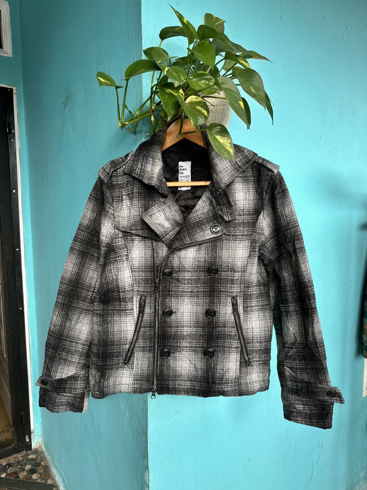 Designer × Japanese Brand × semanticdesign Semantic Design Wool Biker Jacket Size US M / EU 48-50 / 2 - 1 Thumbnail