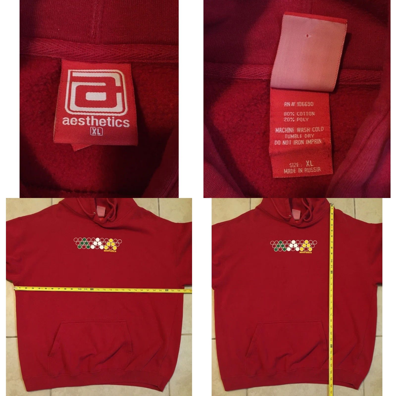 Alien Workshop Vtg Aesthetics Skateboards Hoodie XL Habitat Zoo York Menace Men XL Red 90s Y2K Skateboarder Punk Grunge Vintage Pullover Sweatshirt Shirt Mens Size US XL / EU 56 / 4 - 10 Thumbnail