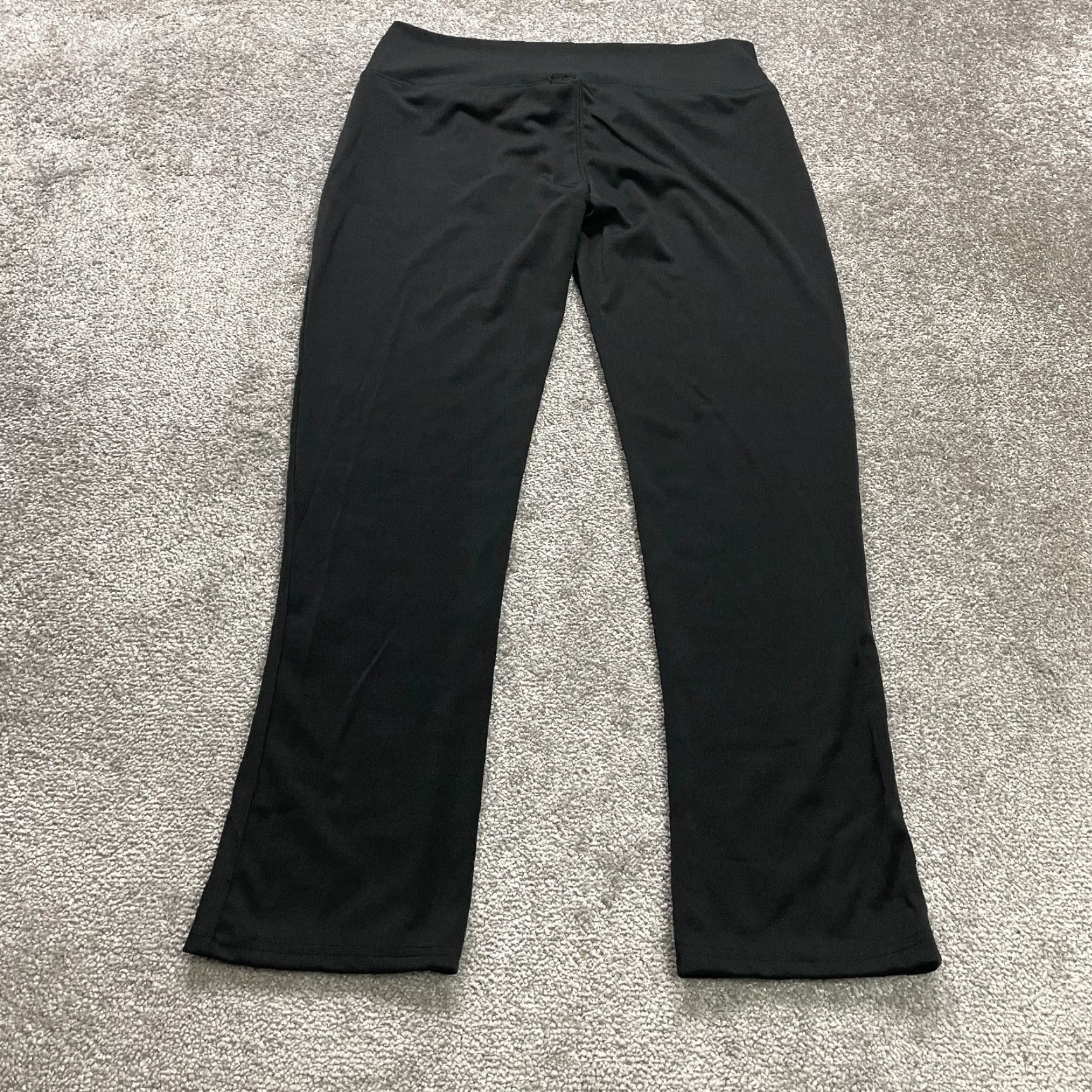 Vintage Unbranded Active Pants Women XL Black Straight Leg Athletic Running 30x34 Adult Female Athleticwear 30in Waist 34in Inseam Size 40" / US 18 - 2 Thumbnail