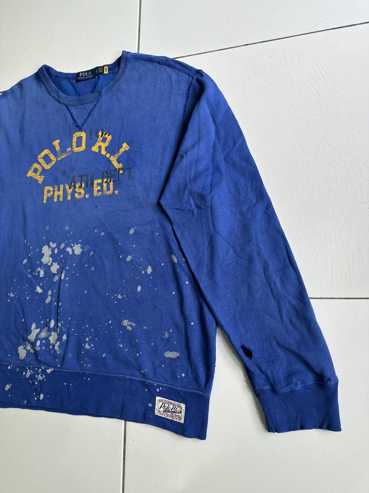 Polo Ralph Lauren Royal blue Graphic Polo PHYS ED PANTS CREWNECK Size US L / EU 52-54 / 3 - 3 Thumbnail