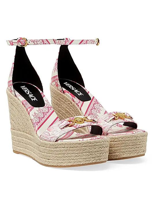 Versace os11x0326 Baroque Leather Espadrilles in Multicolor Size US 10 / IT 40 - 2 Thumbnail