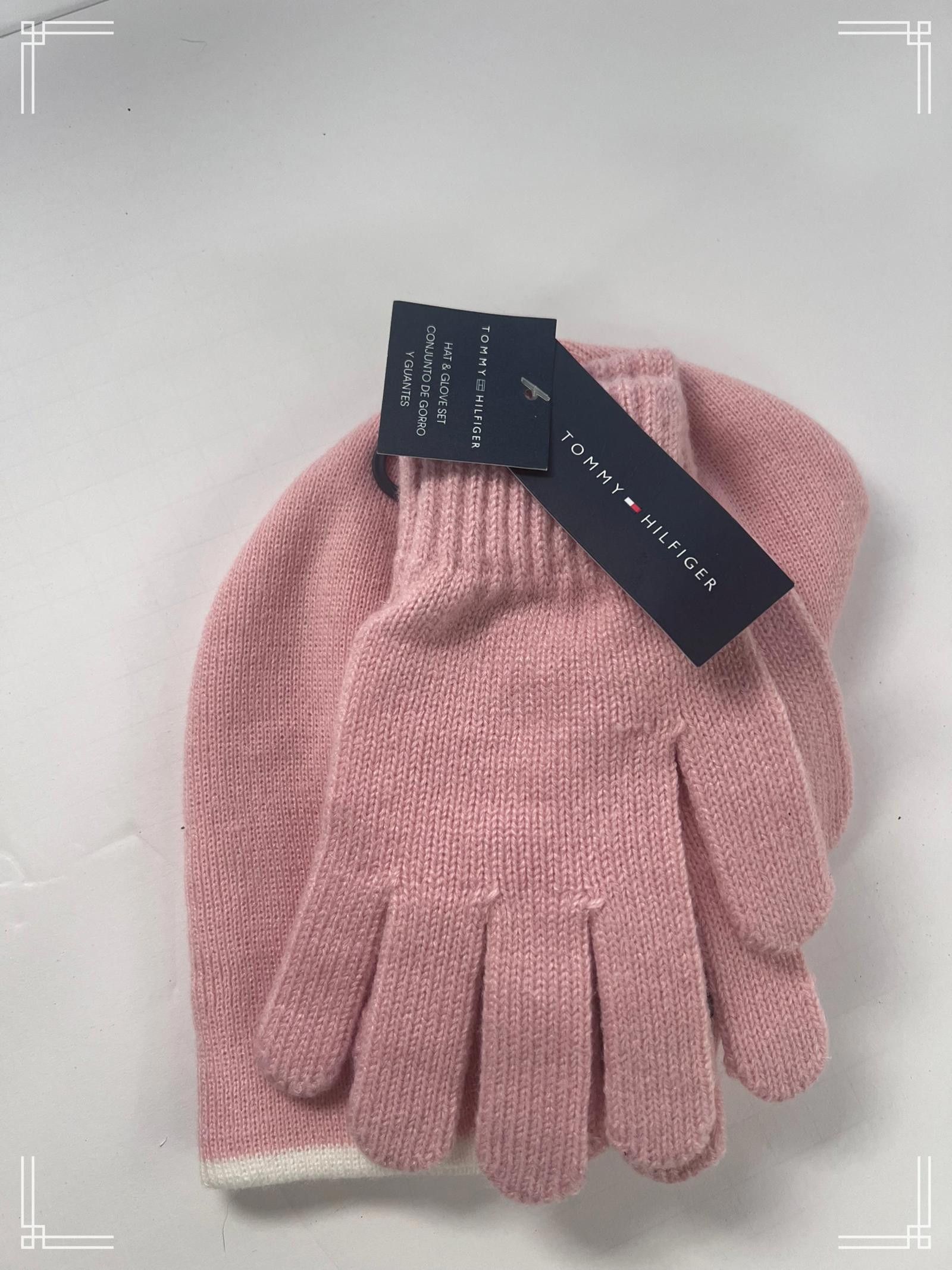 Tommy Hilfiger Tommy Hilfiger Pink Hat and Glove Set for Girls (8-16Y) Size ONE SIZE - 1 Thumbnail