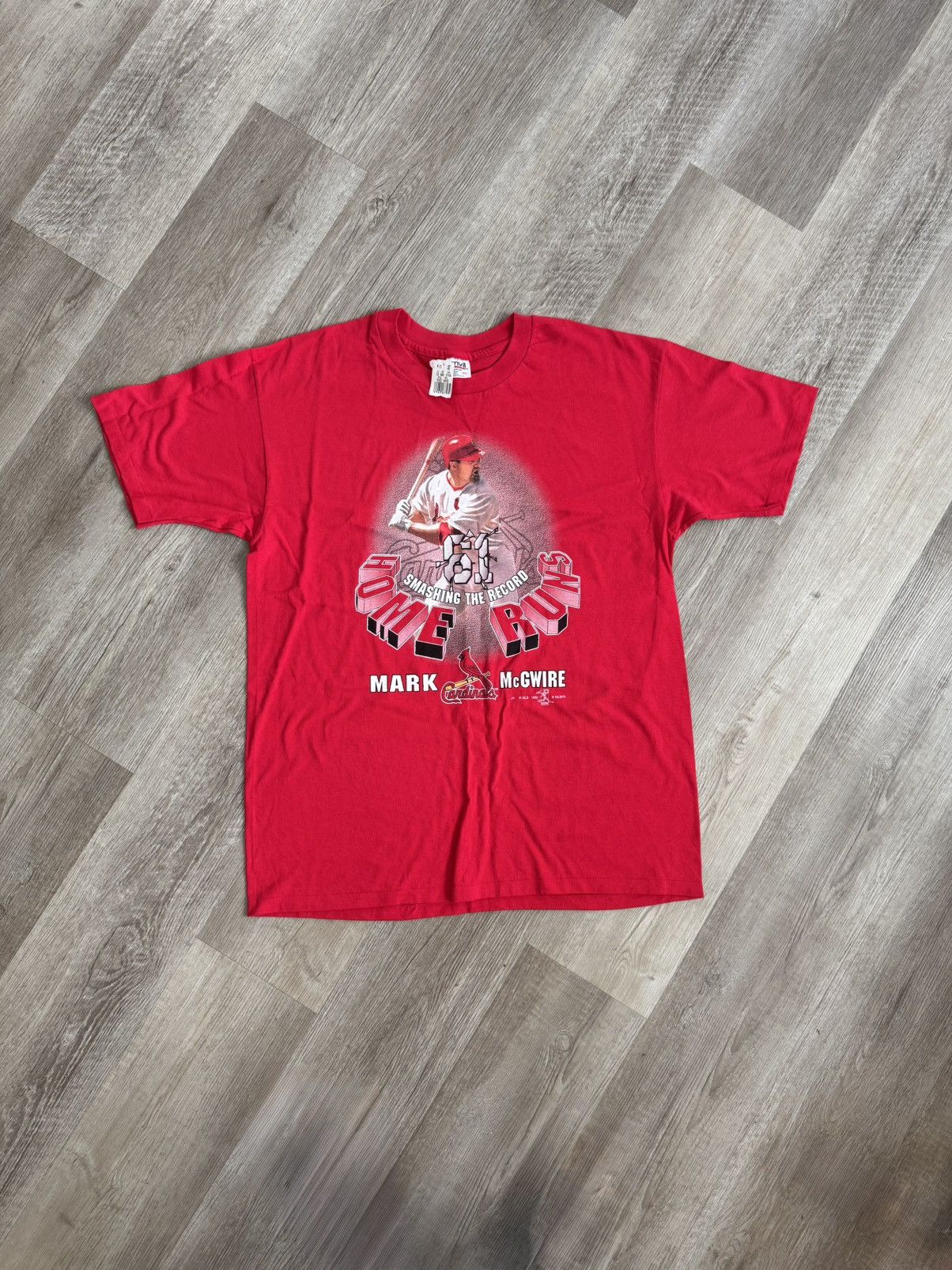 MLB Vintage 1998 Mark McGwire Home Run Tee Size US XL / EU 56 / 4 - 1 Thumbnail