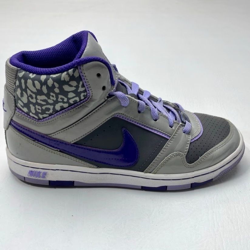 Nike Nike Prestige 3 High Top Shoes 574686-055 Women Size 8 Gray Purple Leopard - Nike Prestige 3 Sneakers Womens 8 Gray Leopard Purple Size M / US 6-8 / IT 42-44 - 5 Thumbnail