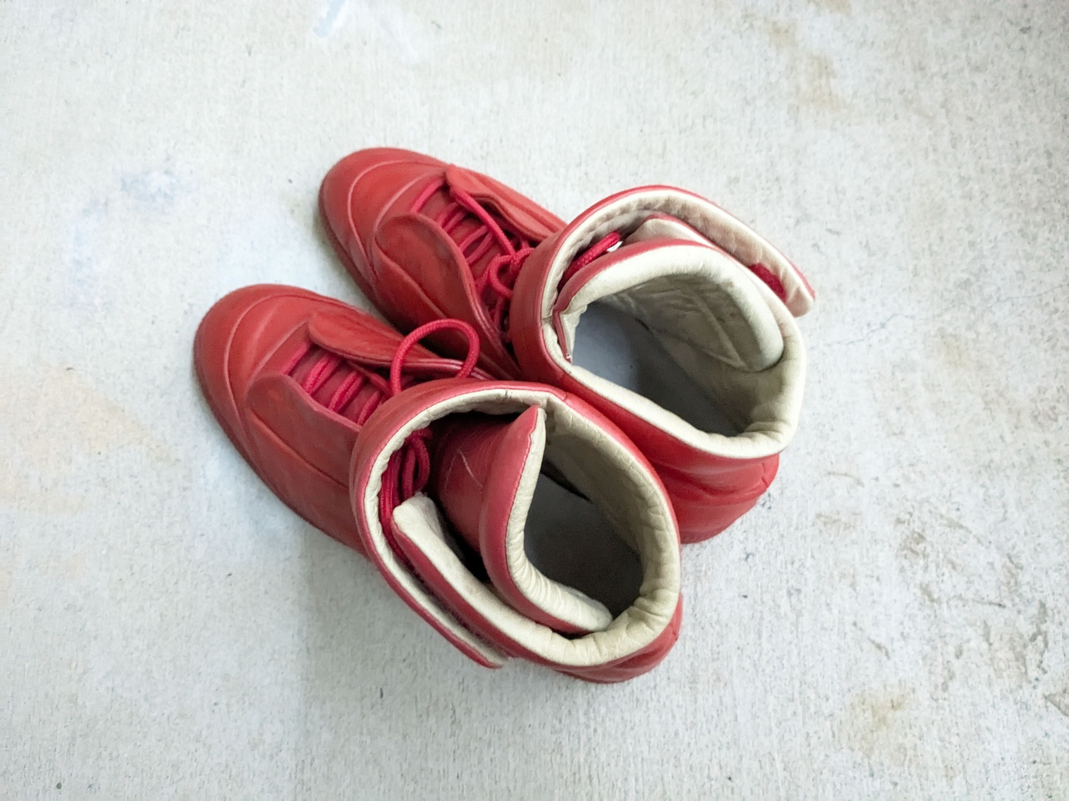 Maison Margiela Maison Margiela Future Red 11 44 Leather High Tops Size US 11 / EU 44 - 14 Thumbnail